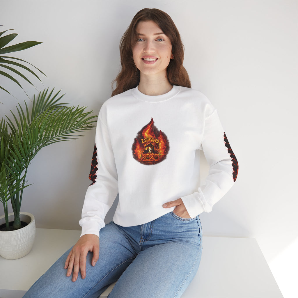 I Survived 2020 — WILDFIRES S2:E3: Director's Cut "The California Wildfires" Memorial Unisex Heavy Blend™ Crewneck Sweatshirt