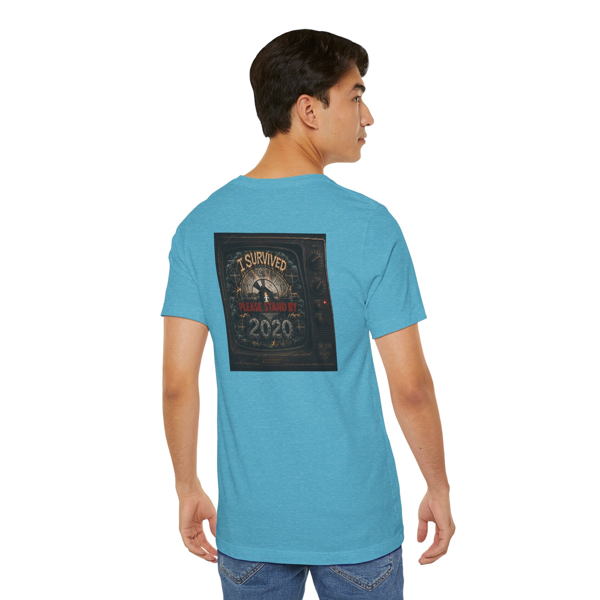 I Survived 2020 — "Please Stand By" Test Pattern Tee Summer Premier Unisex Jersey Short Sleeve Tee