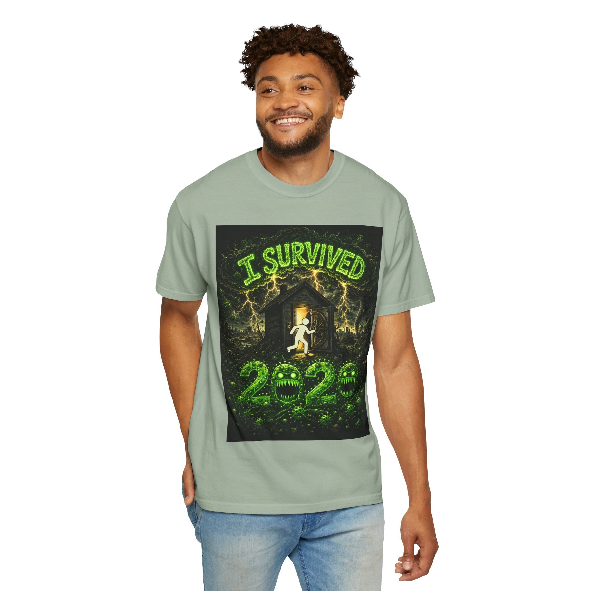 I Survived 2020 — S1:E3 "The Jab!" | Pandemic Edition Unisex Garment-Dyed T-shirt
