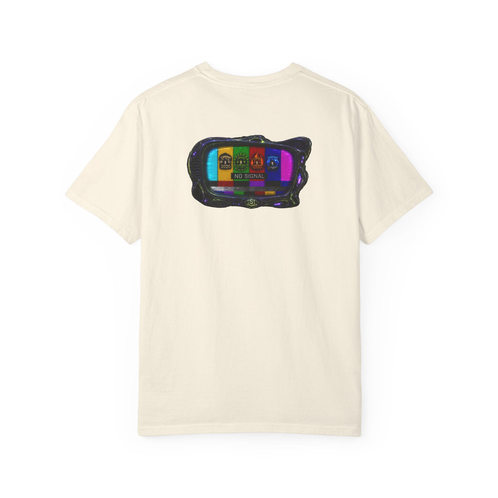 I Survived 2020 — "No Signal" Test Pattern Tee Alien Broadcast Finale Summer Premiere Unisex Garment-Dyed T-shirt