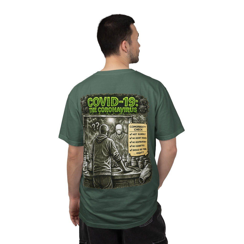 Sobreviví al 2020 — T1:E1 "COVID-19: El Coronavirus" | Camiseta unisex teñida de una pieza, Edición Pandemia