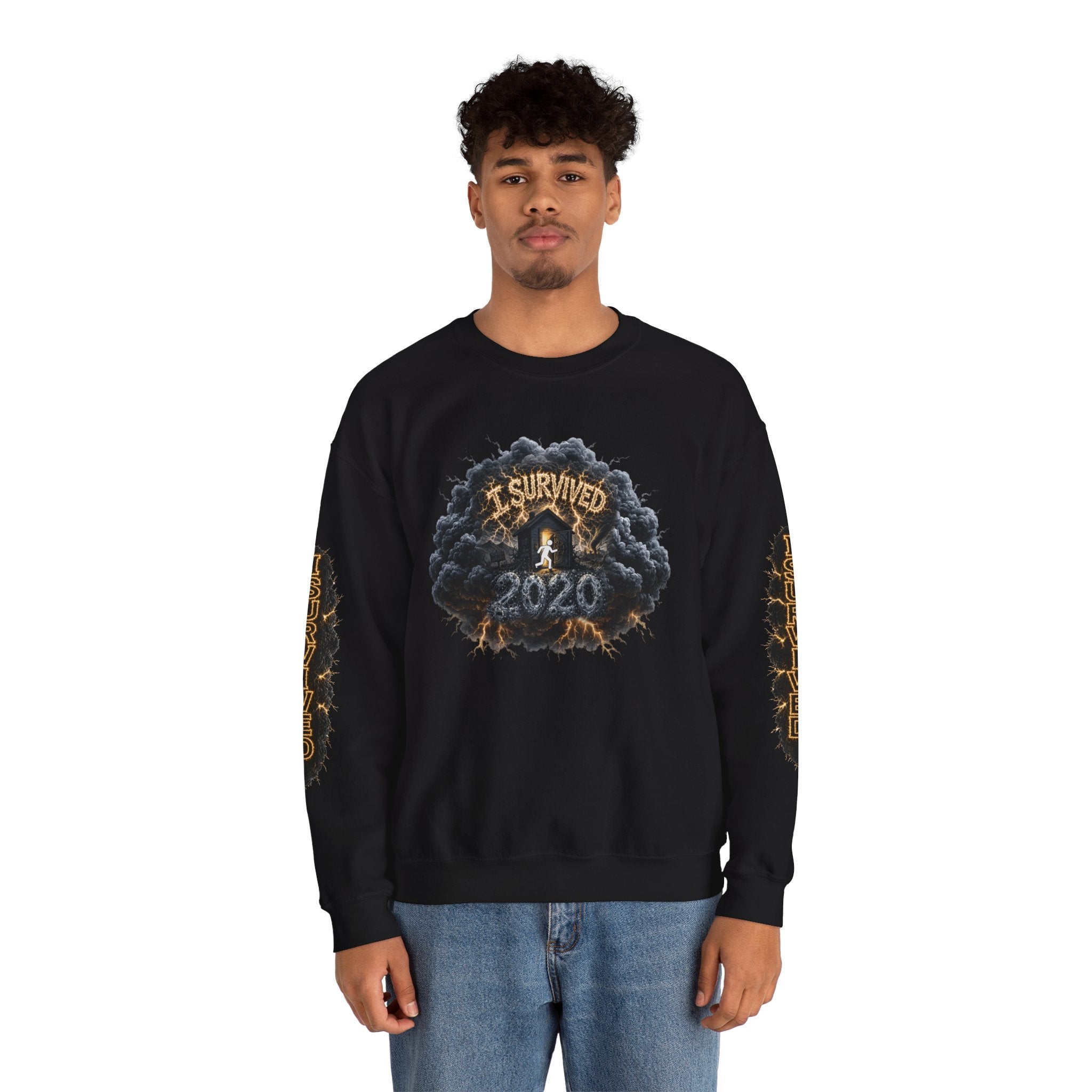 I Survived 2020 — Director's Cut Original Design Teaser Tee | Season 1 Premiere Drop Unisex Heavy Blend™ Crewneck Sweatshirt (SPECIAL EDITION)