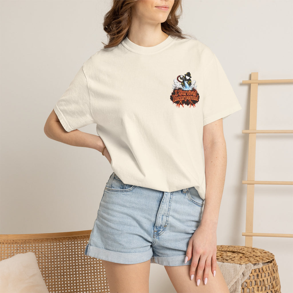 I Survived 2020 — "Please Stand By" Test Pattern Tee Wildfire Signal Edition Summer Premiere Unisex Garment-Dyed T-shirt