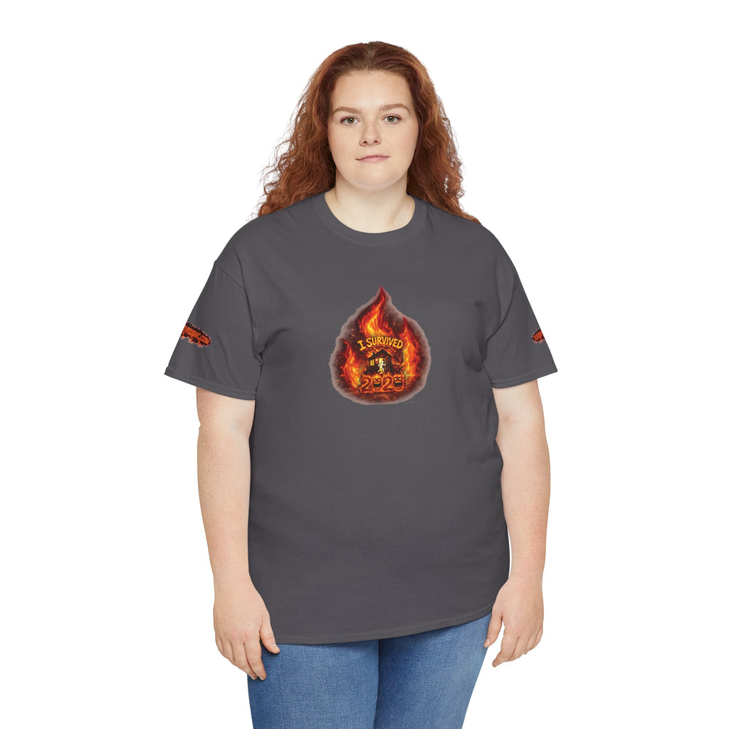 I Survived 2020 — WILDFIRES S2:E3: Director's Cut Special Edition "The California Wildfires" Memorial Unisex Heavy Cotton Tee