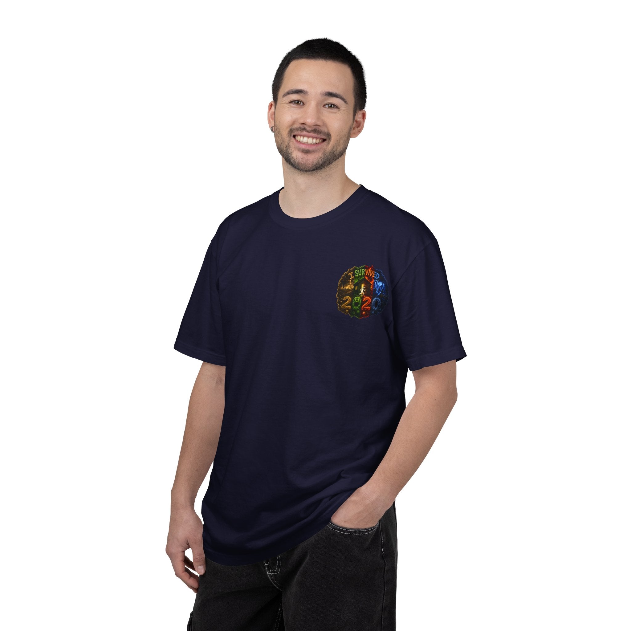 I Survived 2020 — "No Signal" Test Pattern Tee Alien Broadcast Finale Summer Premiere Unisex Garment-Dyed T-shirt