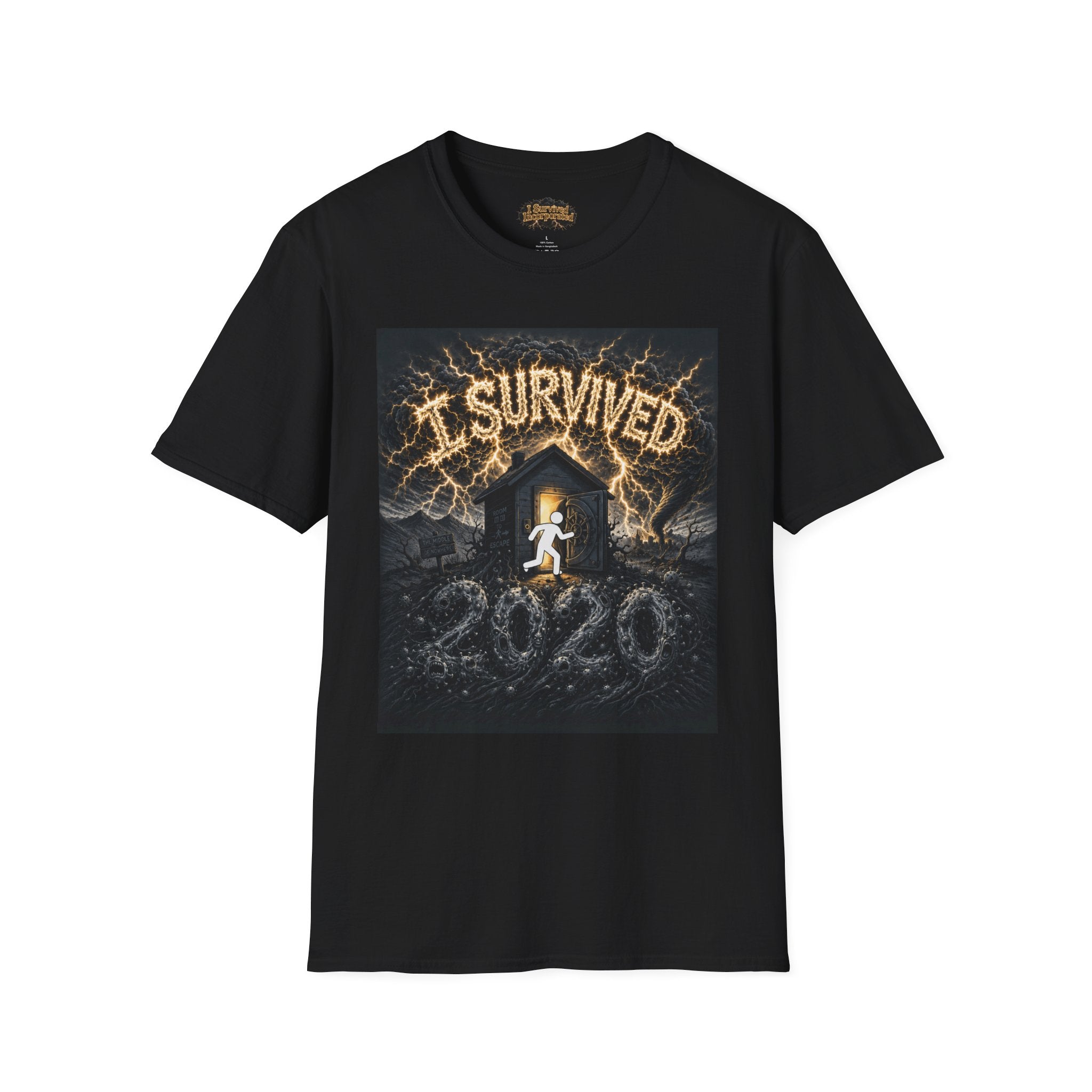 I Survived 2020 — Original Design Teaser Tee | Season 1 Premiere Drop Unisex Softstyle T-Shirt
