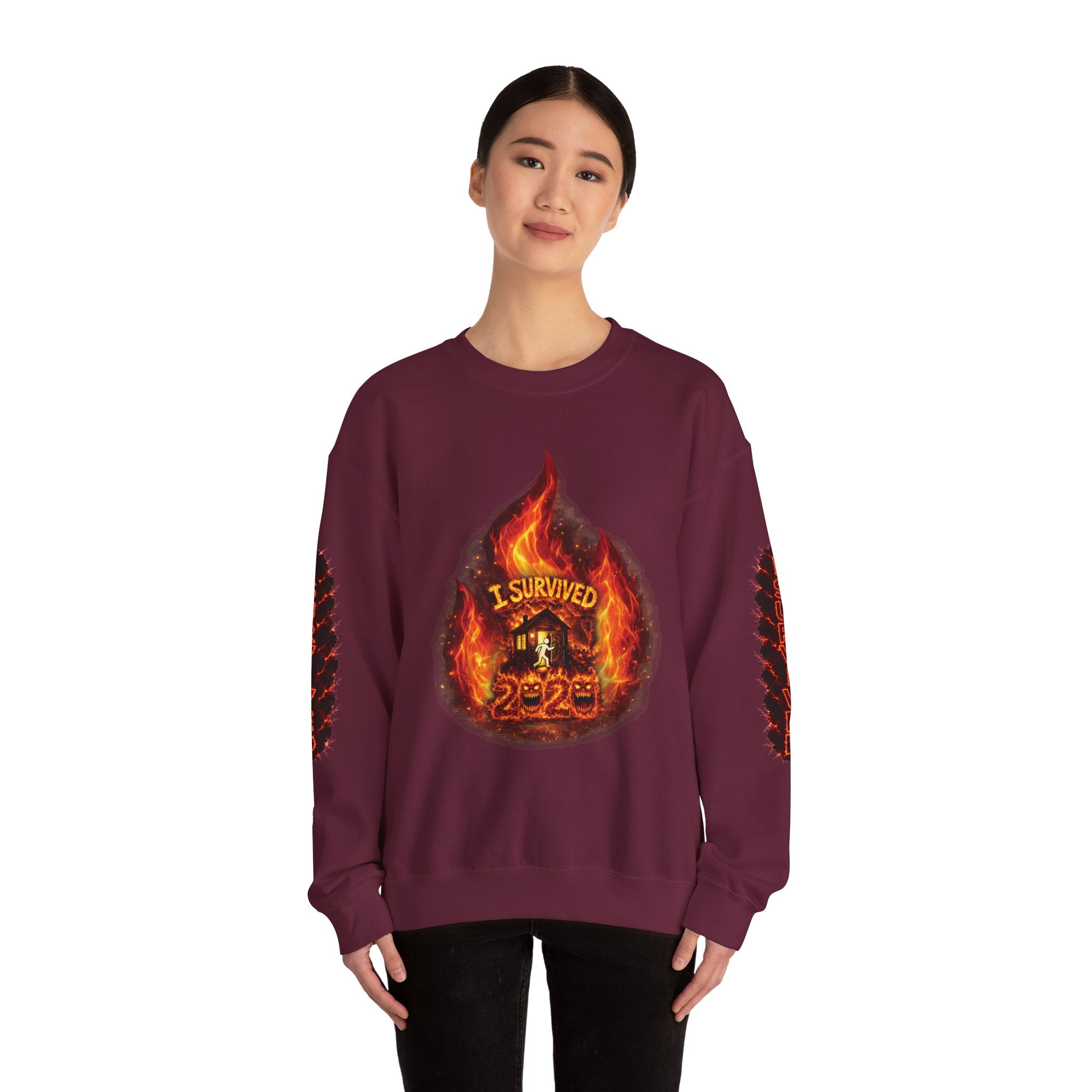 I Survived 2020 — Director's Cut S2:E2 "The Bobcat Fire" | Wildfire Edition Memorial Unisex Heavy Blend™ Crewneck Sweatshirt