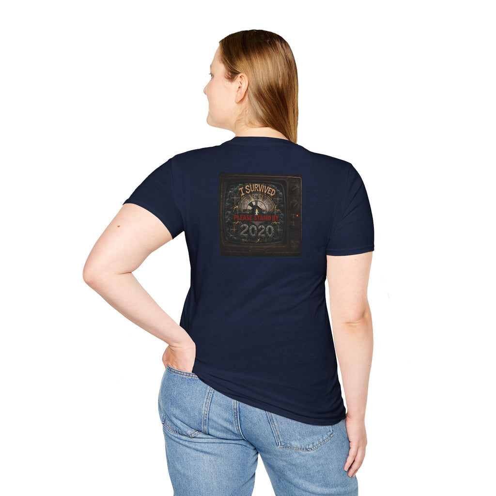 I Survived 2020 — "Please Stand By" Test Pattern Tee Summer Premier Unisex Softstyle T-Shirt