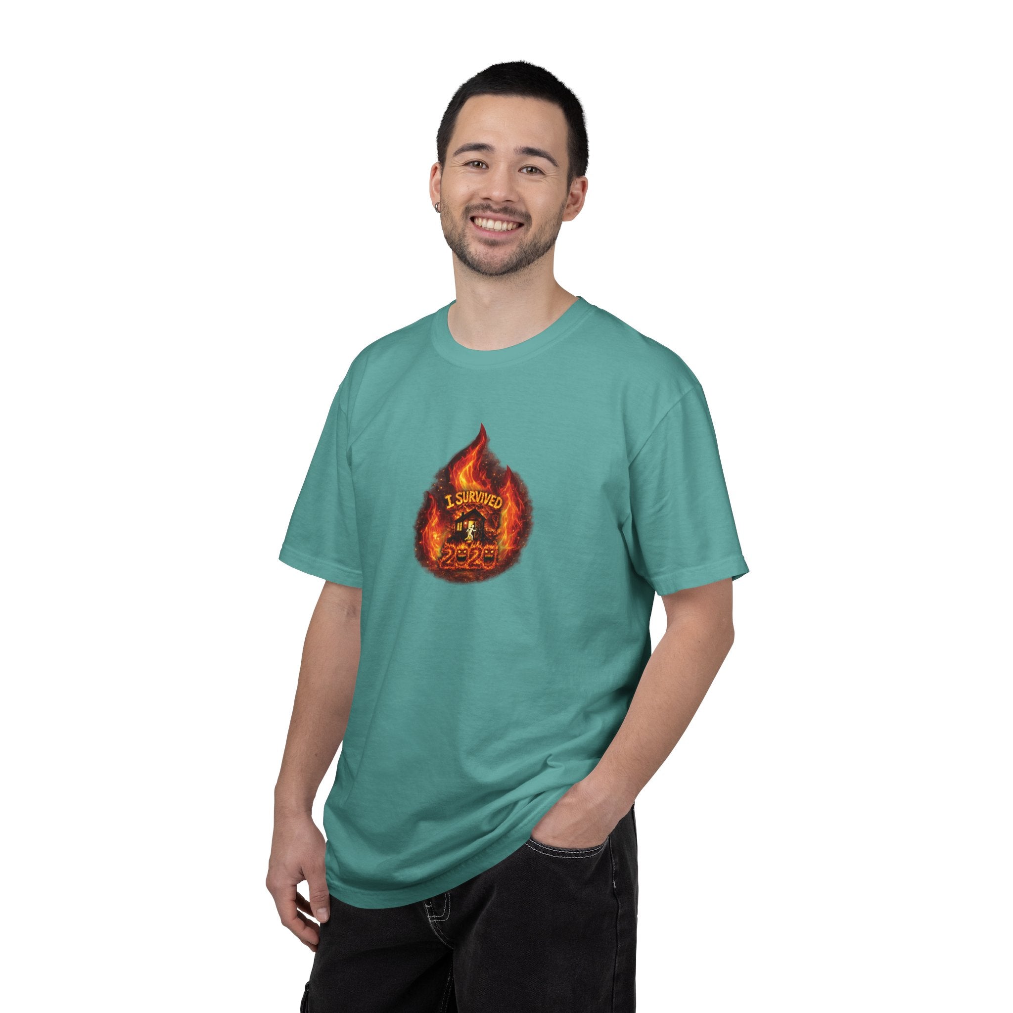 I Survived 2020 — WILDFIRES S2:E2: Director's Cut "The Bobcat Fire" Memorial Unisex Garment-Dyed T-shirt
