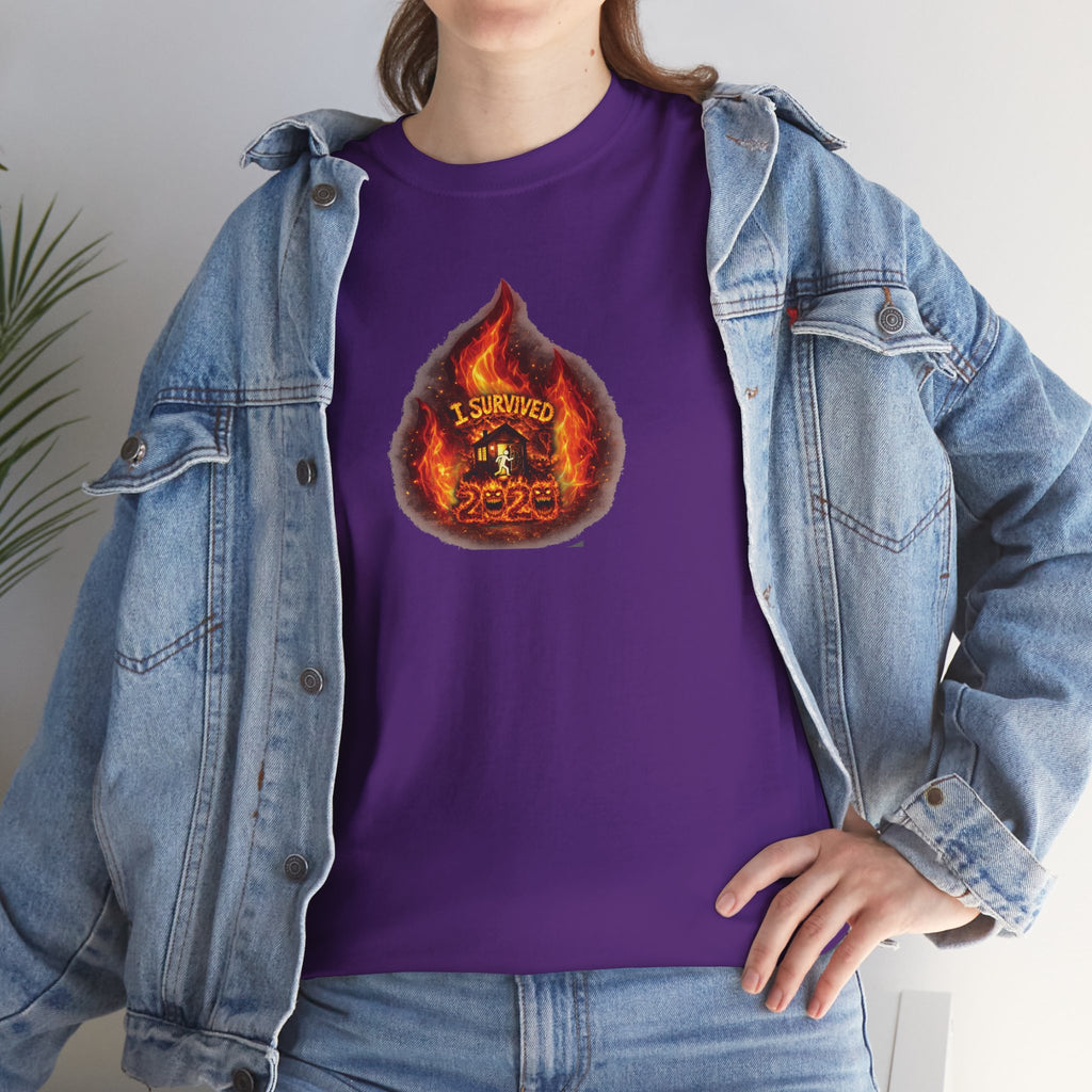 I Survived 2020 — WILDFIRES S2:E2: Director's Cut "The Bobcat Fire" Memorial Unisex Heavy Cotton Tee