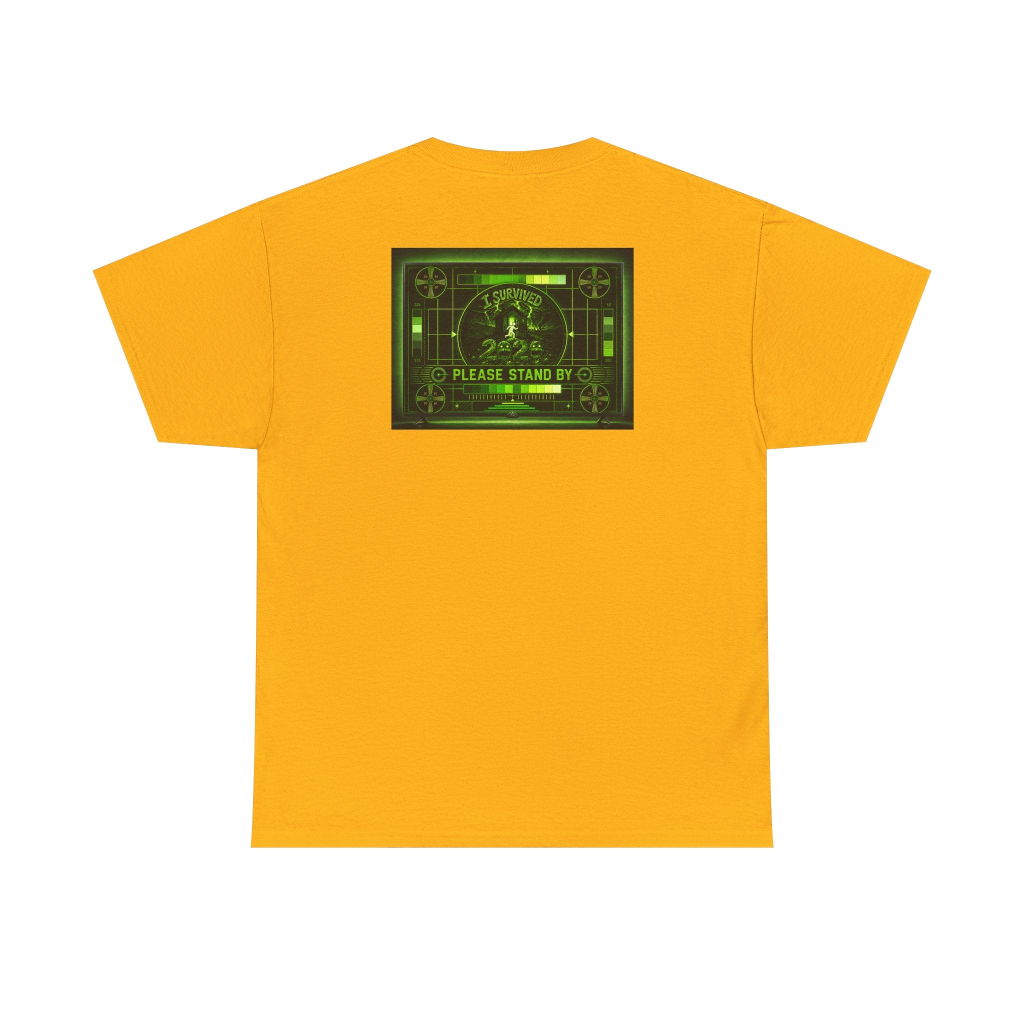 I Survived 2020 — "Please Stand By" Test Pattern Toxic Signal Tee Summer Premiere Unisex Heavy Cotton Tee