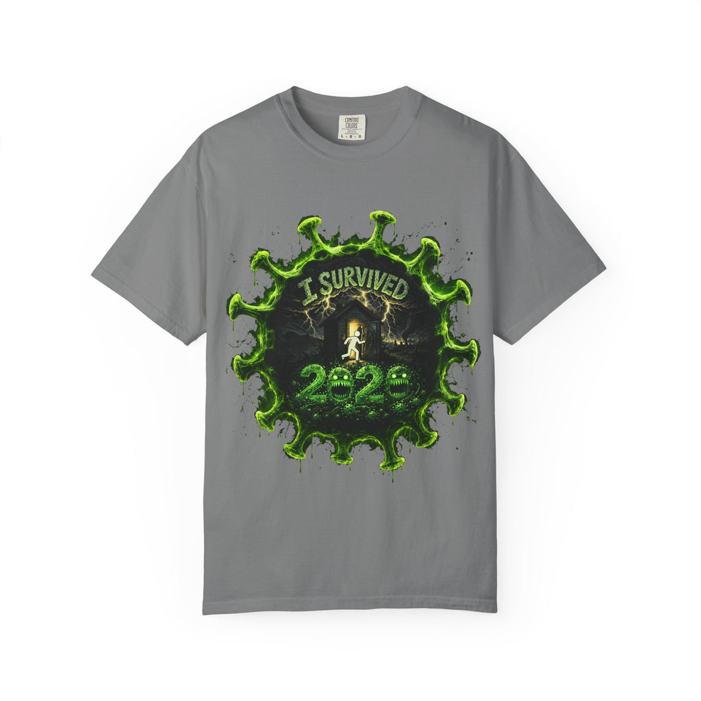 I Survived 2020 — Director's Cut S1:E4 "Mask Madness Mayhem Moment" | Pandemic Edition Unisex Garment-Dyed T-shirt