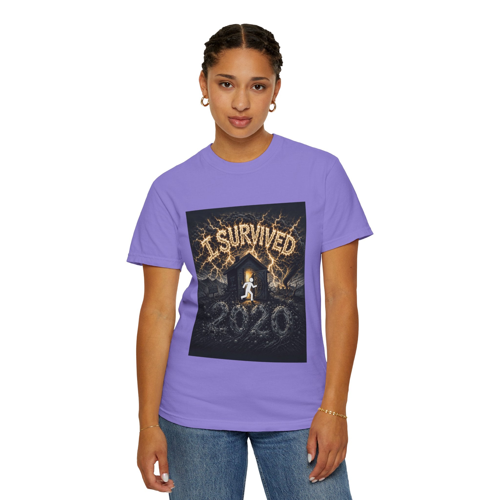 I Survived 2020 — Original Design Teaser Tee | Season 1 Premiere Drop Unisex Garment-Dyed T-shirt