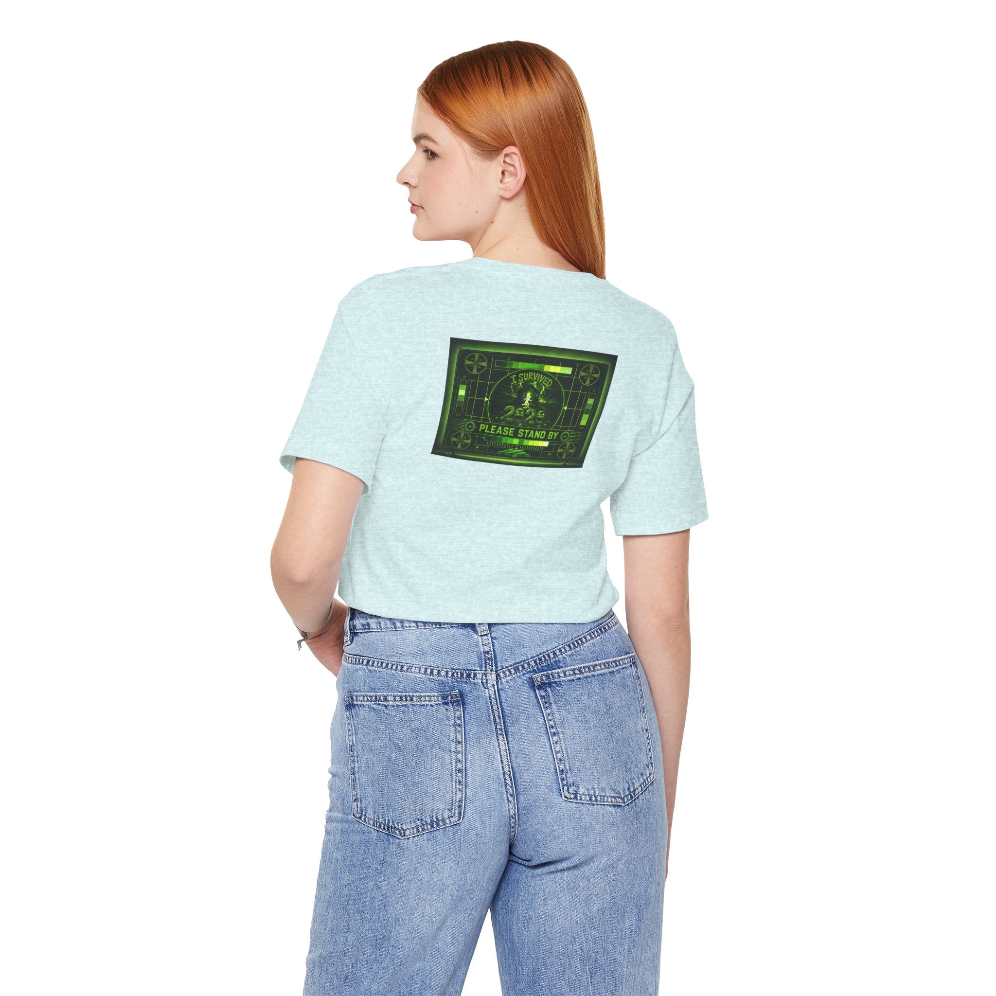 I Survived 2020 — "Please Stand By" Test Pattern Toxic Signal Tee Summer Premiere Unisex Jersey Short Sleeve Tee