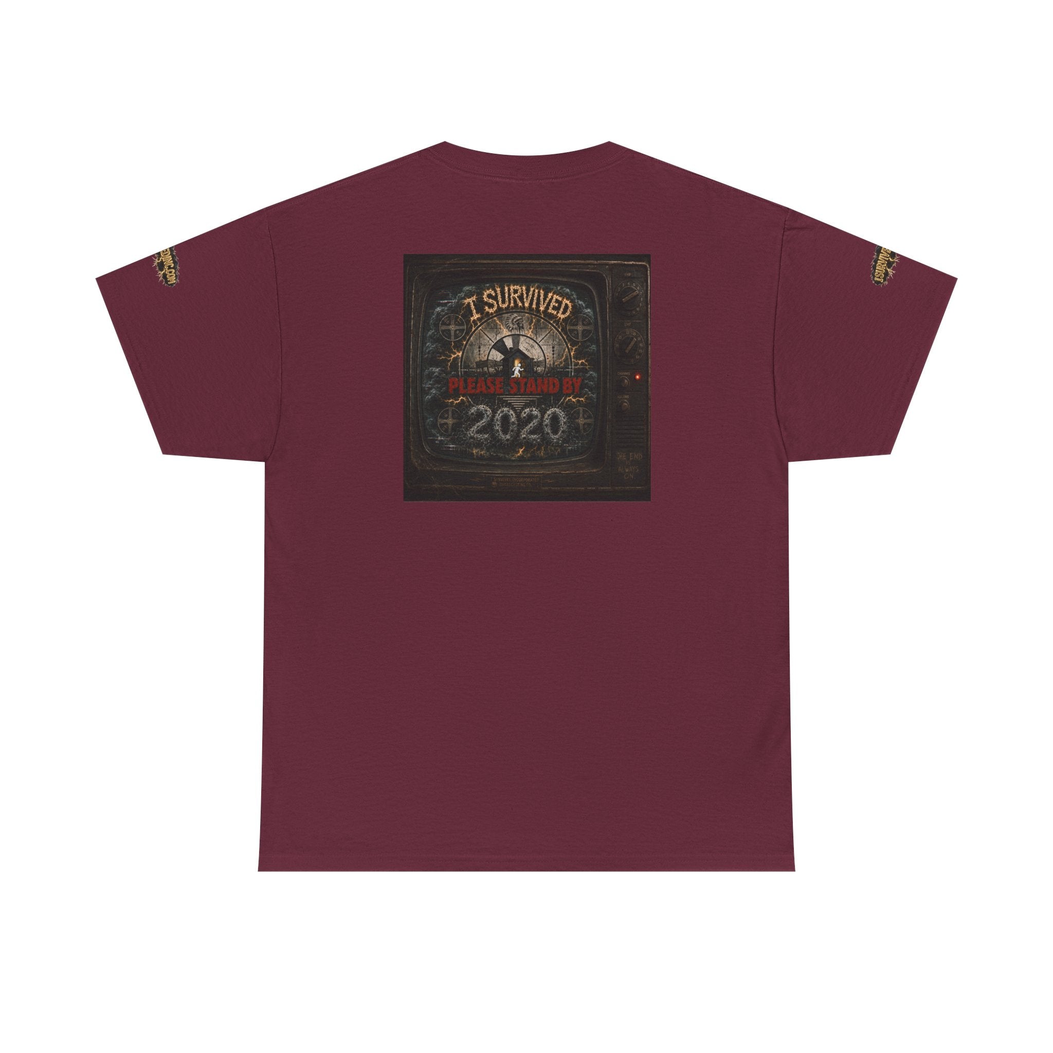 I Survived 2020 — "Please Stand By" Test Pattern Tee Special Edition Summer Premier Unisex Heavy Cotton Tee
