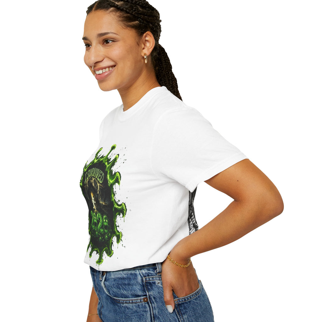 I Survived 2020 — Director's Cut S1:E1 "COVID-19: The Coronavirus" | Pandemic Edition Unisex Garment-Dyed T-shirt