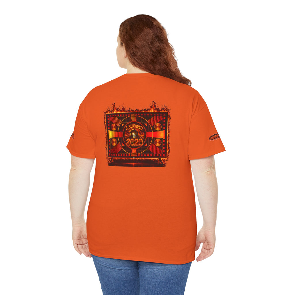 I Survived 2020 — "Please Stand By" Test Pattern Tee Wildfire Signal Special Edition Summer Premiere Unisex Heavy Cotton Tee