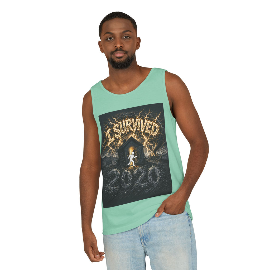 I Survived 2020 — Original Design Teaser Tee | Season 1 Premiere Drop Unisex Garment-Dyed Tank Top