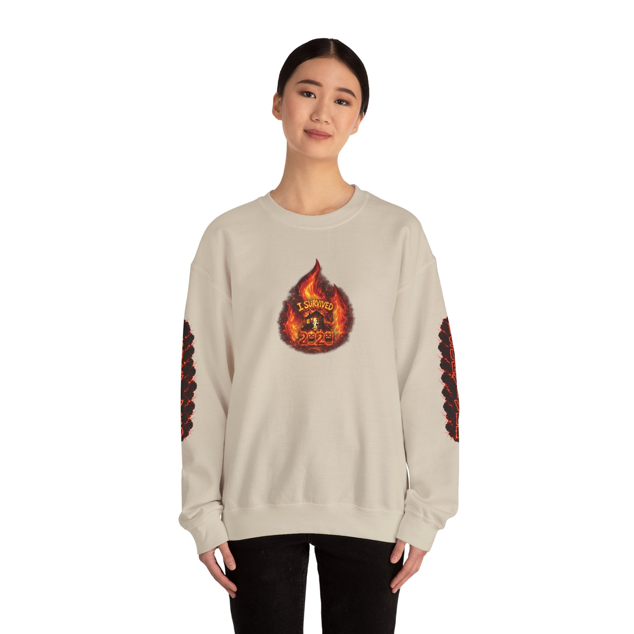 I Survived 2020 — WILDFIRES S2:E3: Director's Cut "The California Wildfires" Memorial Unisex Heavy Blend™ Crewneck Sweatshirt
