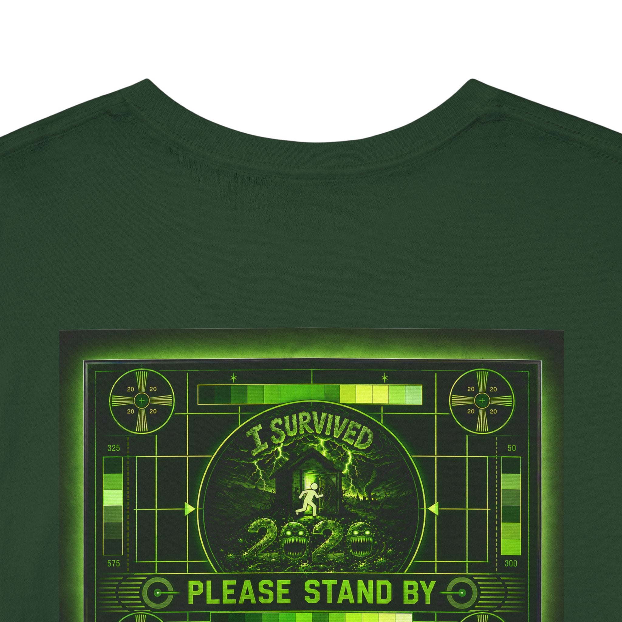 I Survived 2020 — "Please Stand By" Test Pattern Toxic Signal Tee Special Edition Summer Premiere Unisex Heavy Cotton Tee
