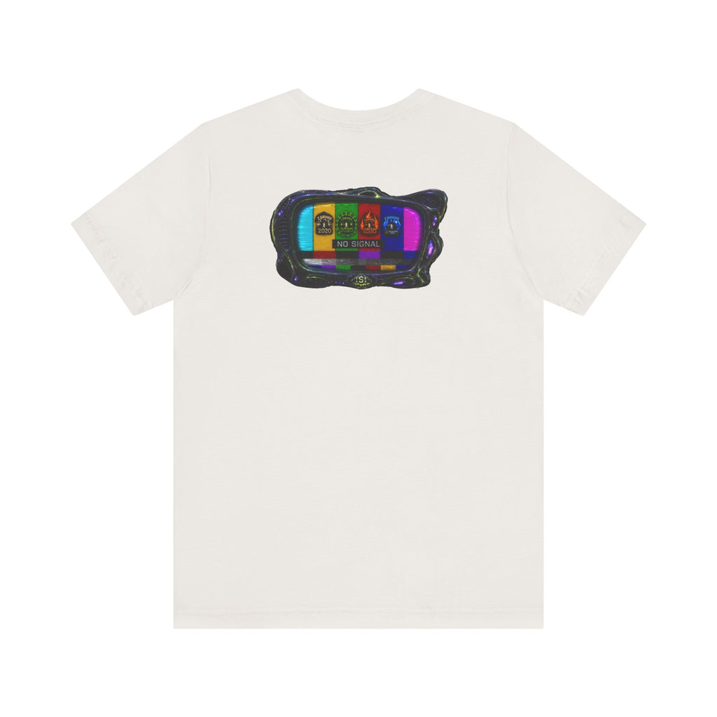 I Survived 2020 — "No Signal" Test Pattern Tee Alien Broadcast Finale Summer Premiere Unisex Jersey Short Sleeve Tee