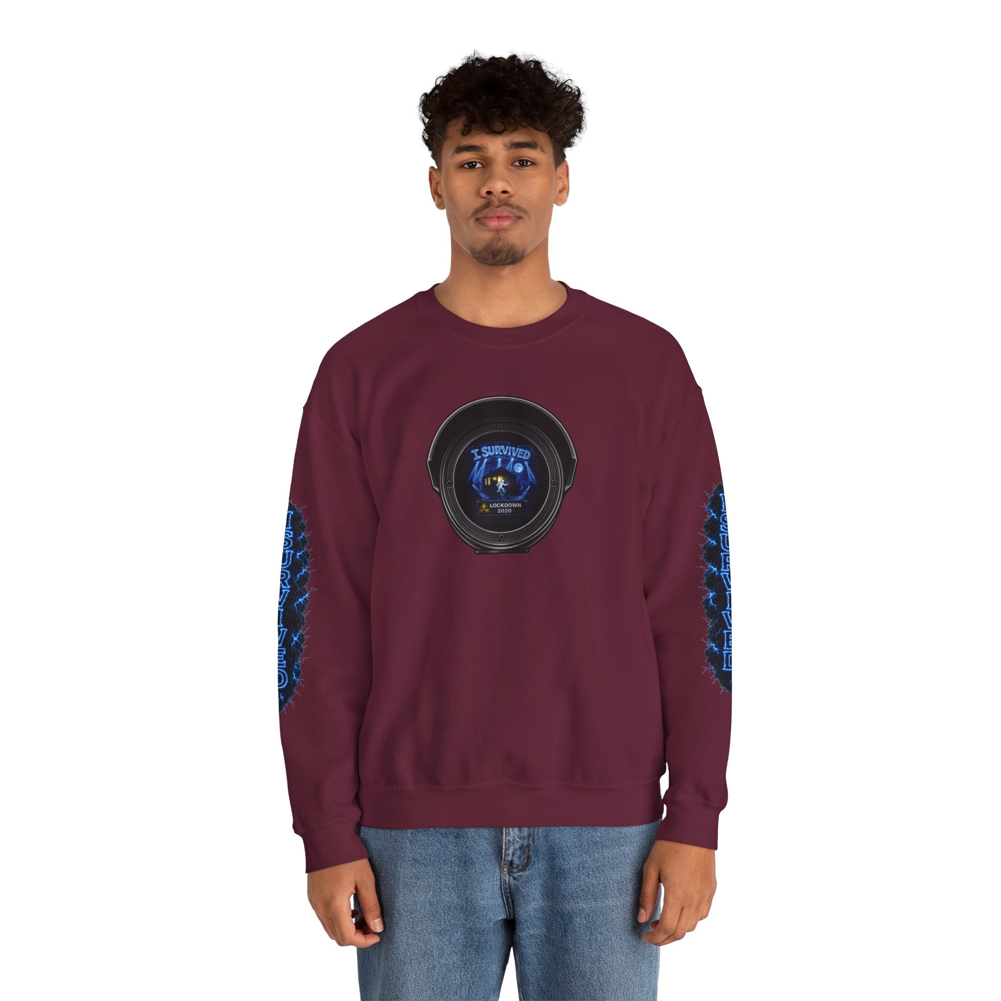 I Survived 2020 — LOCKDOWN S3:E4: Director's Cut "Working From Home" Unisex Heavy Blend™ Crewneck Sweatshirt