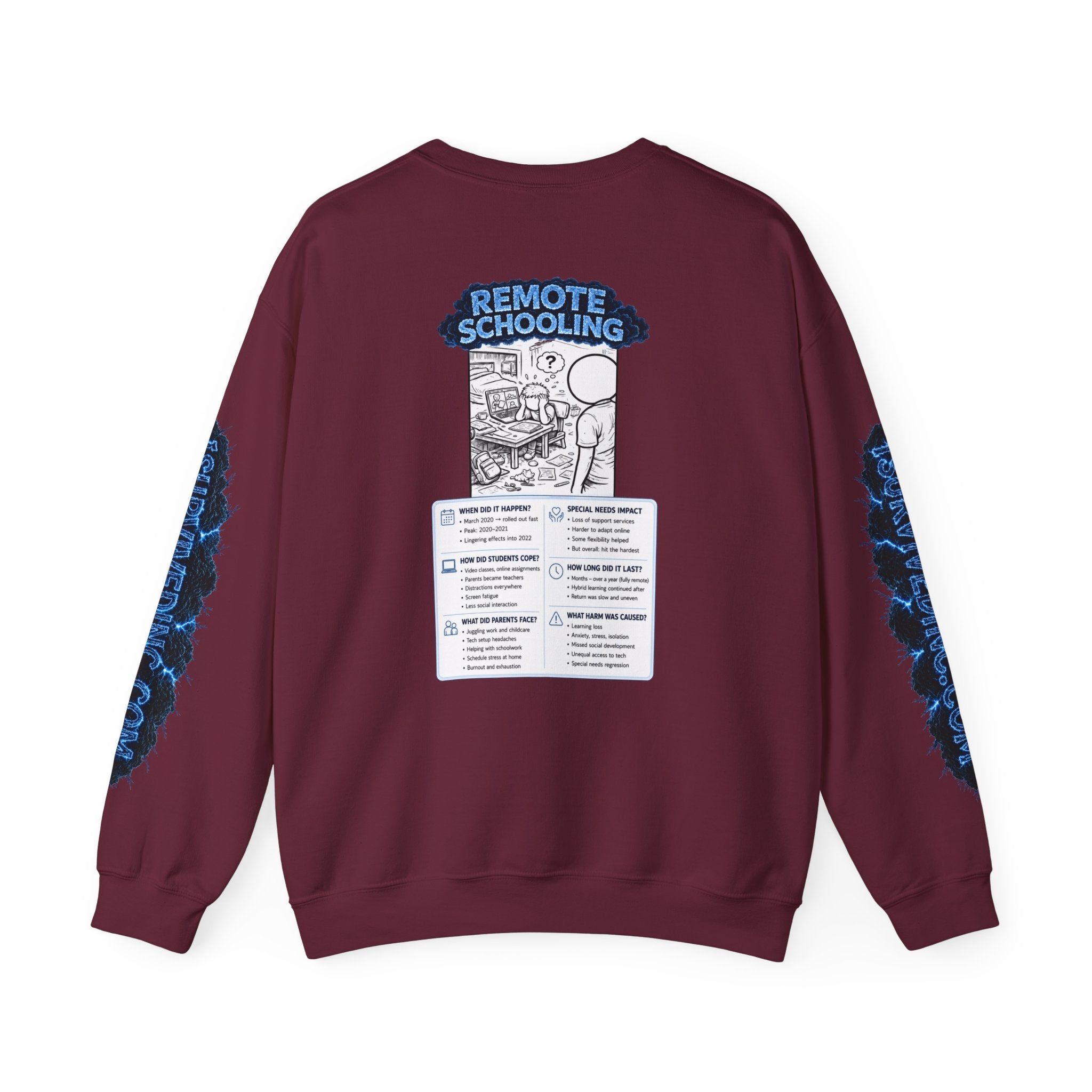 I Survived 2020 — LOCKDOWN S3:E3: Special Edition "Remote Schooling" Unisex Heavy Blend™ Crewneck Sweatshirt