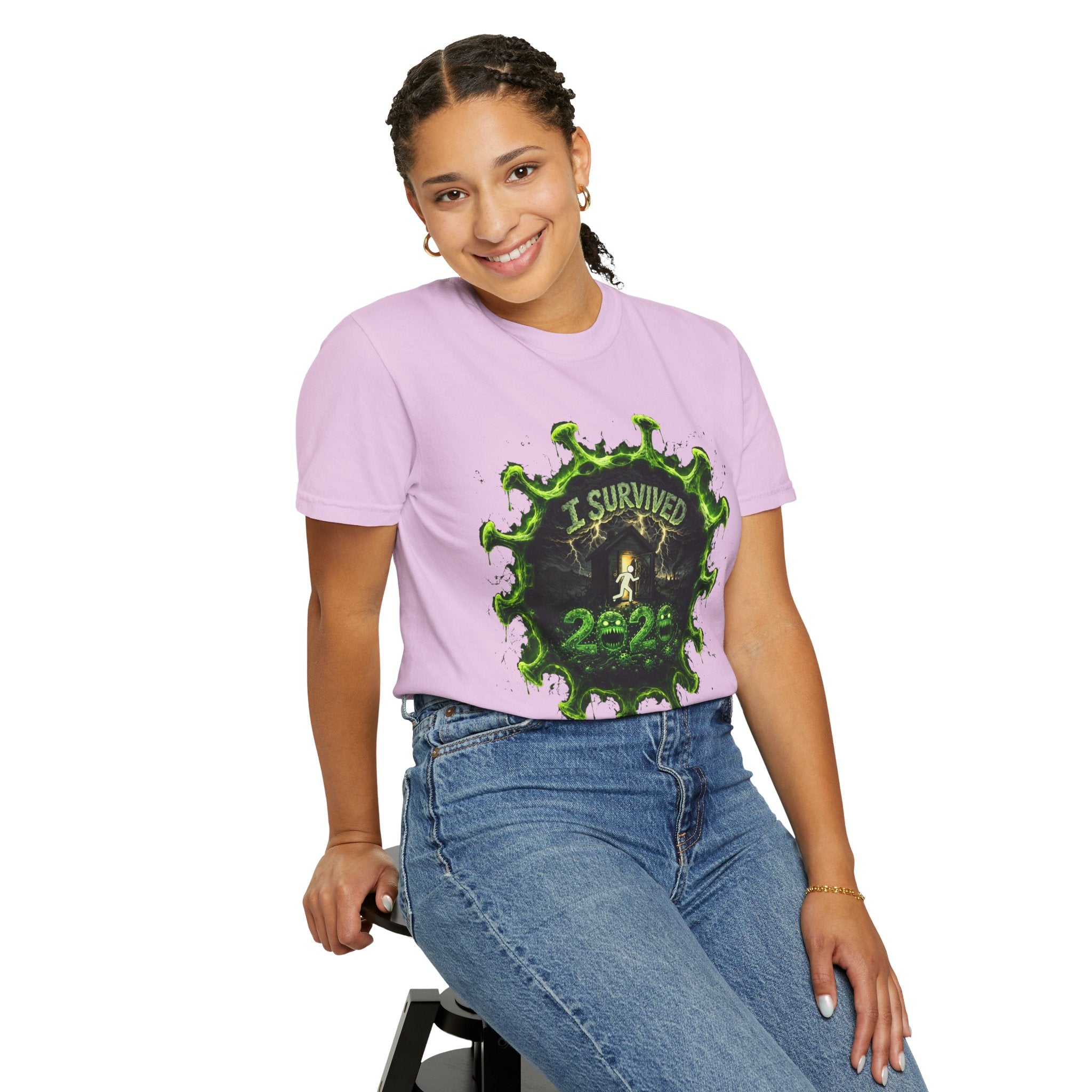 I Survived 2020 — Director's Cut S1:E1 "COVID-19: The Coronavirus" | Pandemic Edition Unisex Garment-Dyed T-shirt