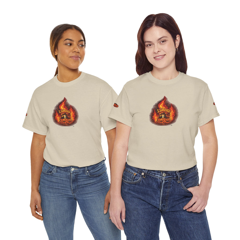 I Survived 2020 —  WILDFIRES S2:E4: Director's Cut Special Edition "Western U.S. Wildfire Season" Memorial Unisex Heavy Cotton Tee