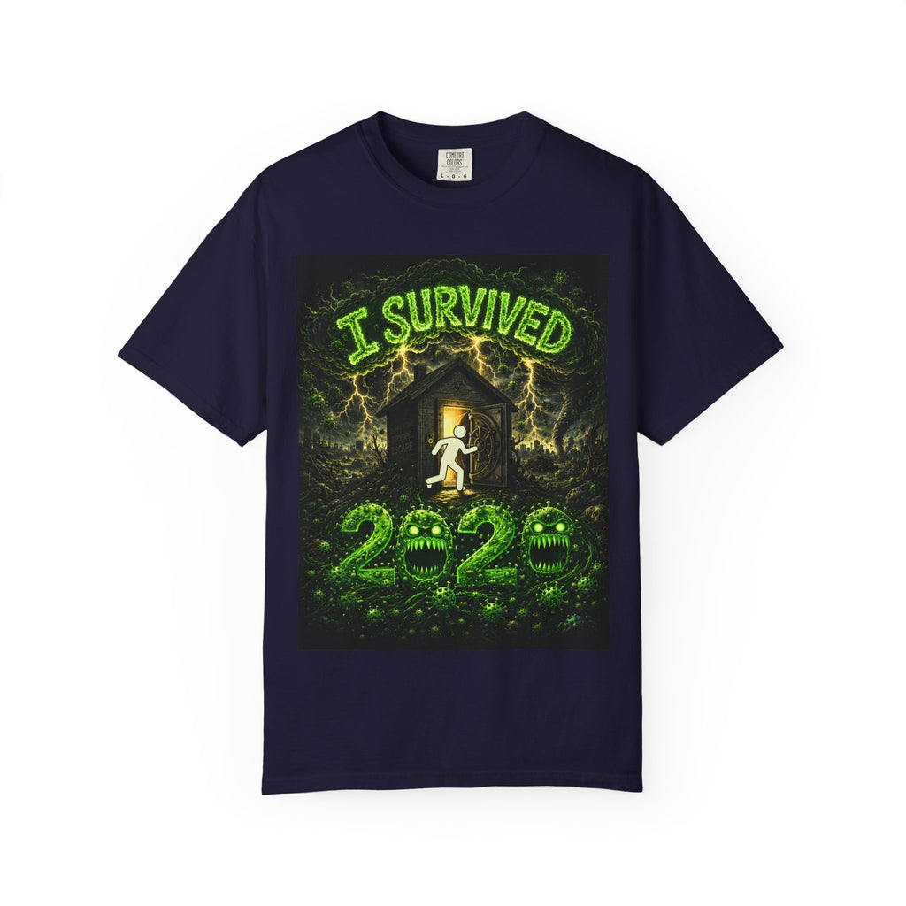 I Survived 2020 — PANDEMIC S1:E3: "The Jab!" Unisex Garment-Dyed T-shirt