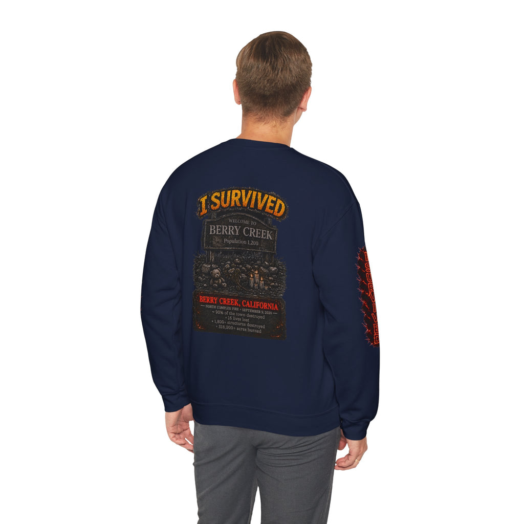 I Survived 2020 — Director's Cut S2:E2 "The Bobcat Fire" | Wildfire Edition Memorial Unisex Heavy Blend™ Crewneck Sweatshirt