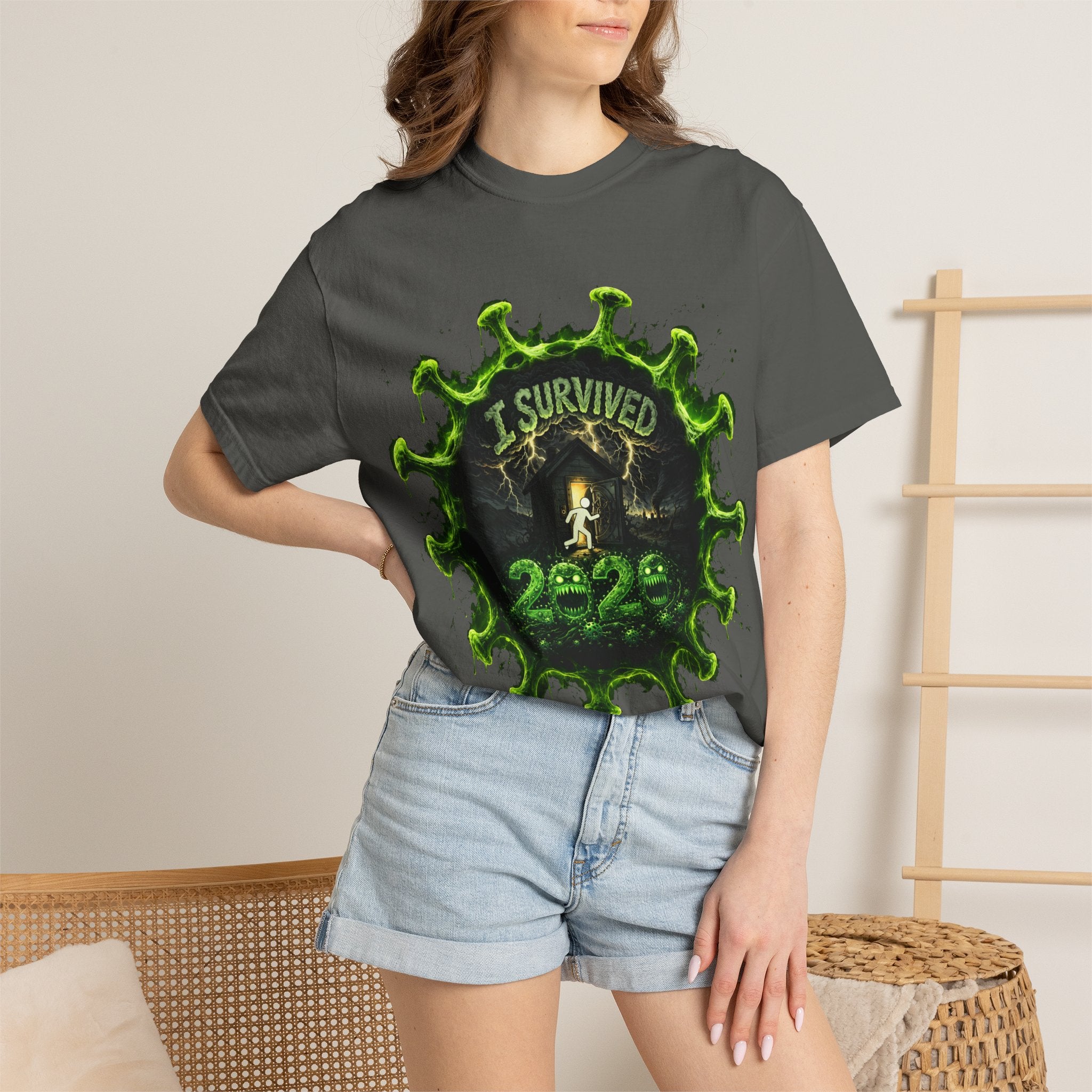 I Survived 2020 — Director's Cut S1:E4 "Mask Madness Mayhem Moment" | Pandemic Edition Unisex Garment-Dyed T-shirt