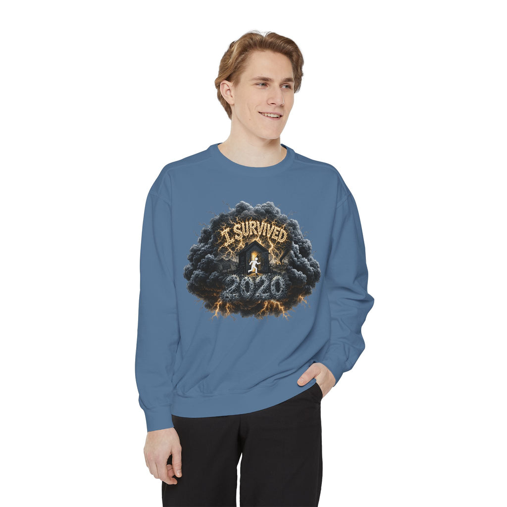 I Survived 2020 — Director's Cut Original Design Teaser Sweatshirt | Season 1 Premiere Drop Unisex Garment-Dyed Sweatshirt