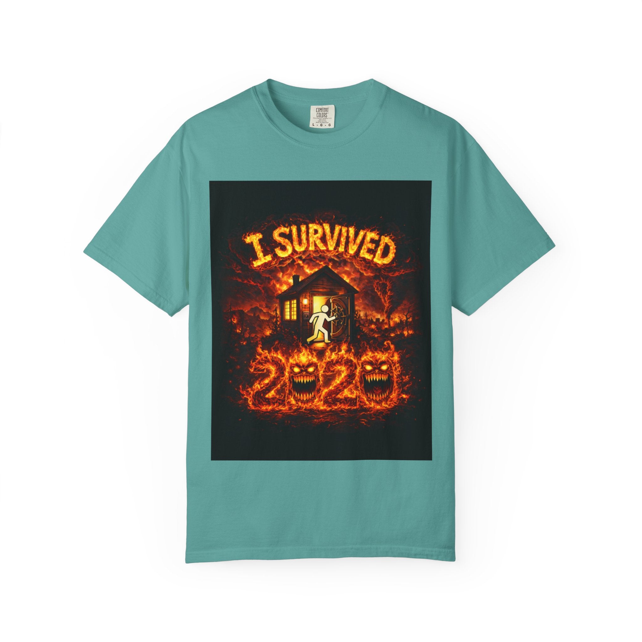 J'ai survécu à 2020 — S2:E3 "Les incendies de forêt en Californie" | T-shirt unisexe teint en plongée édition spéciale incendies de forêt