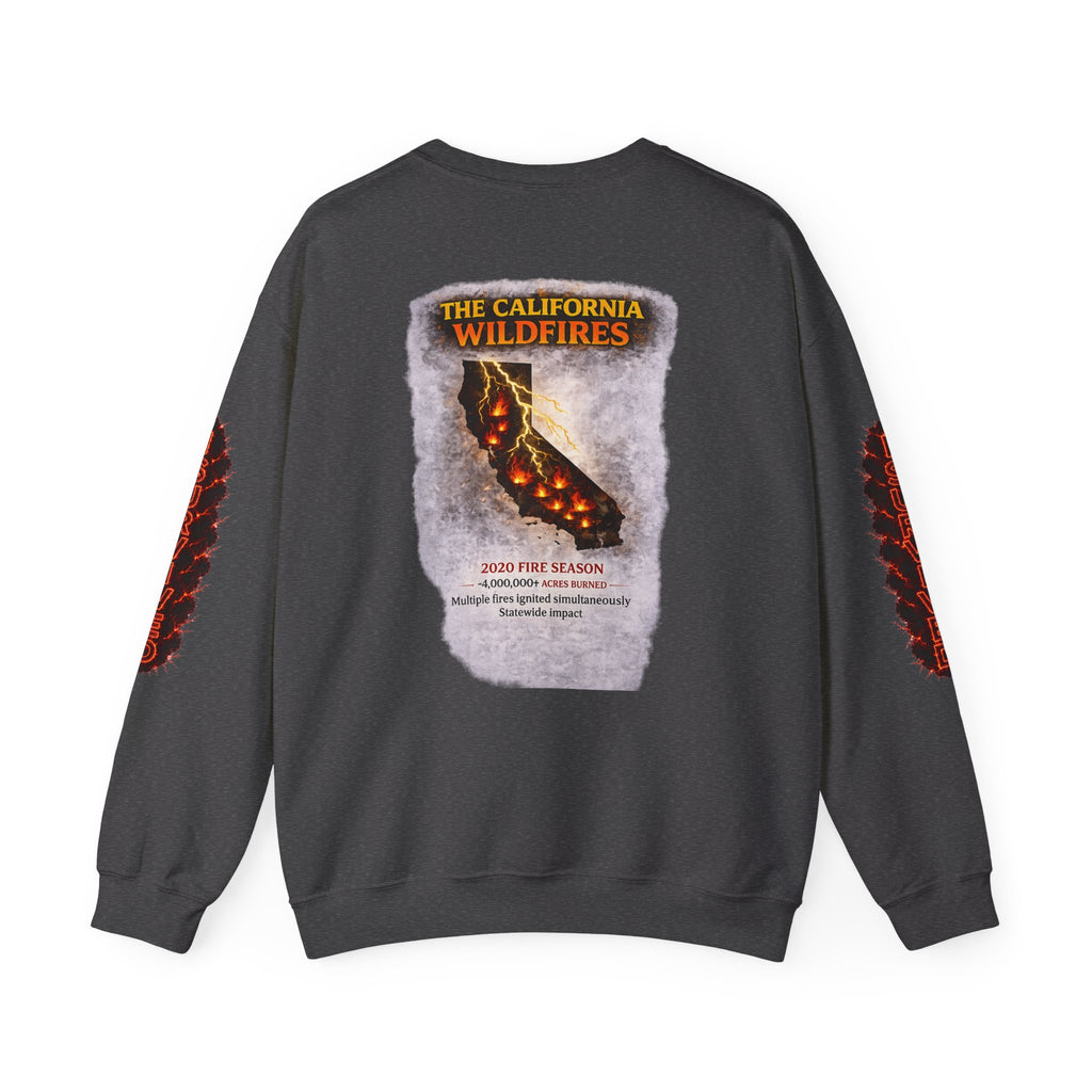 I Survived 2020 — Director's Cut S2:E3 "The California Wildfires" | Wildfire Edition Memorial Unisex Heavy Blend™ Crewneck Sweatshirt