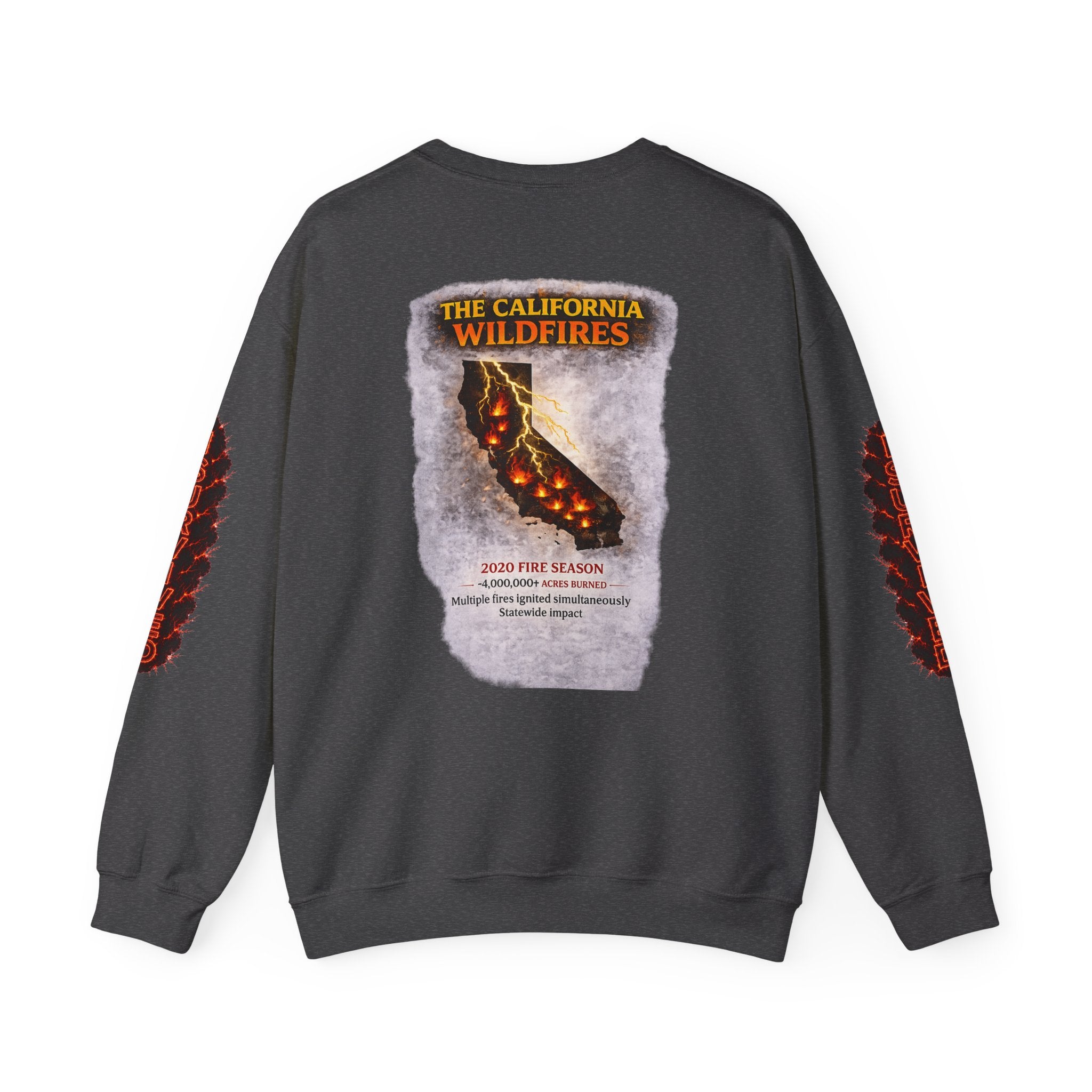 I Survived 2020 — Director's Cut S2:E3 "The California Wildfires" | Wildfire Edition Memorial Unisex Heavy Blend™ Crewneck Sweatshirt
