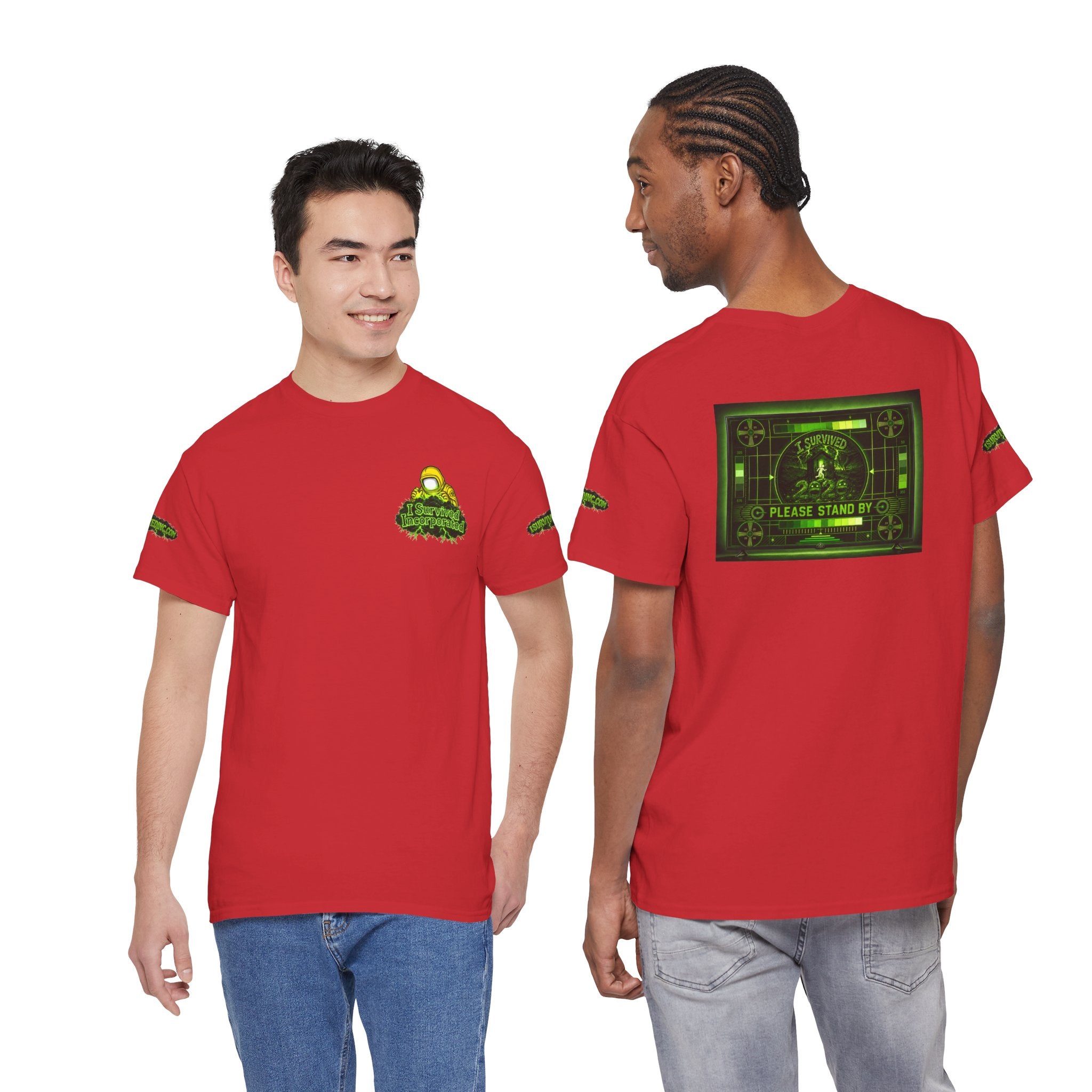 I Survived 2020 — "Please Stand By" Test Pattern Toxic Signal Tee Special Edition Summer Premiere Unisex Heavy Cotton Tee