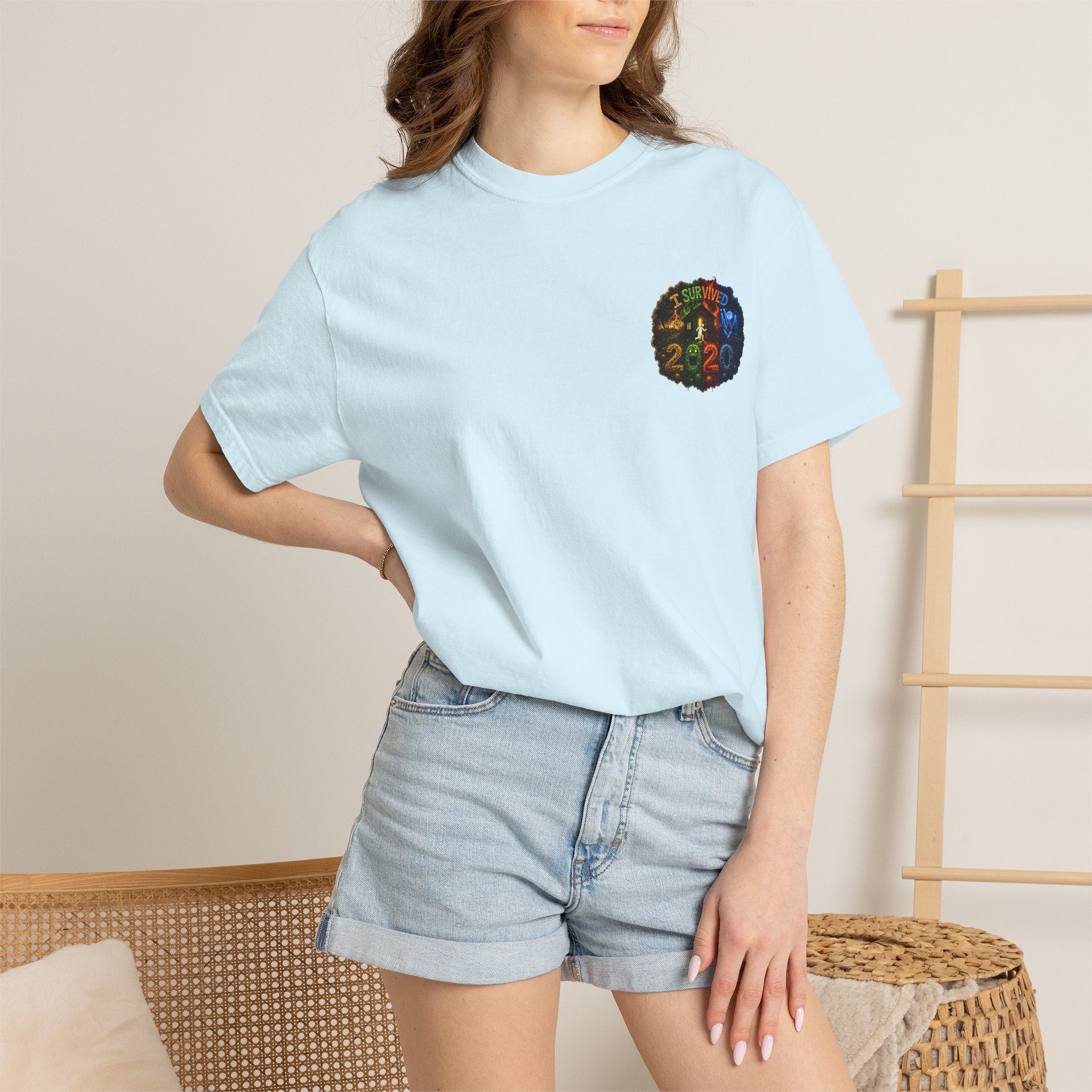I Survived 2020 — "No Signal" Test Pattern Tee Alien Broadcast Finale Summer Premiere Unisex Garment-Dyed T-shirt