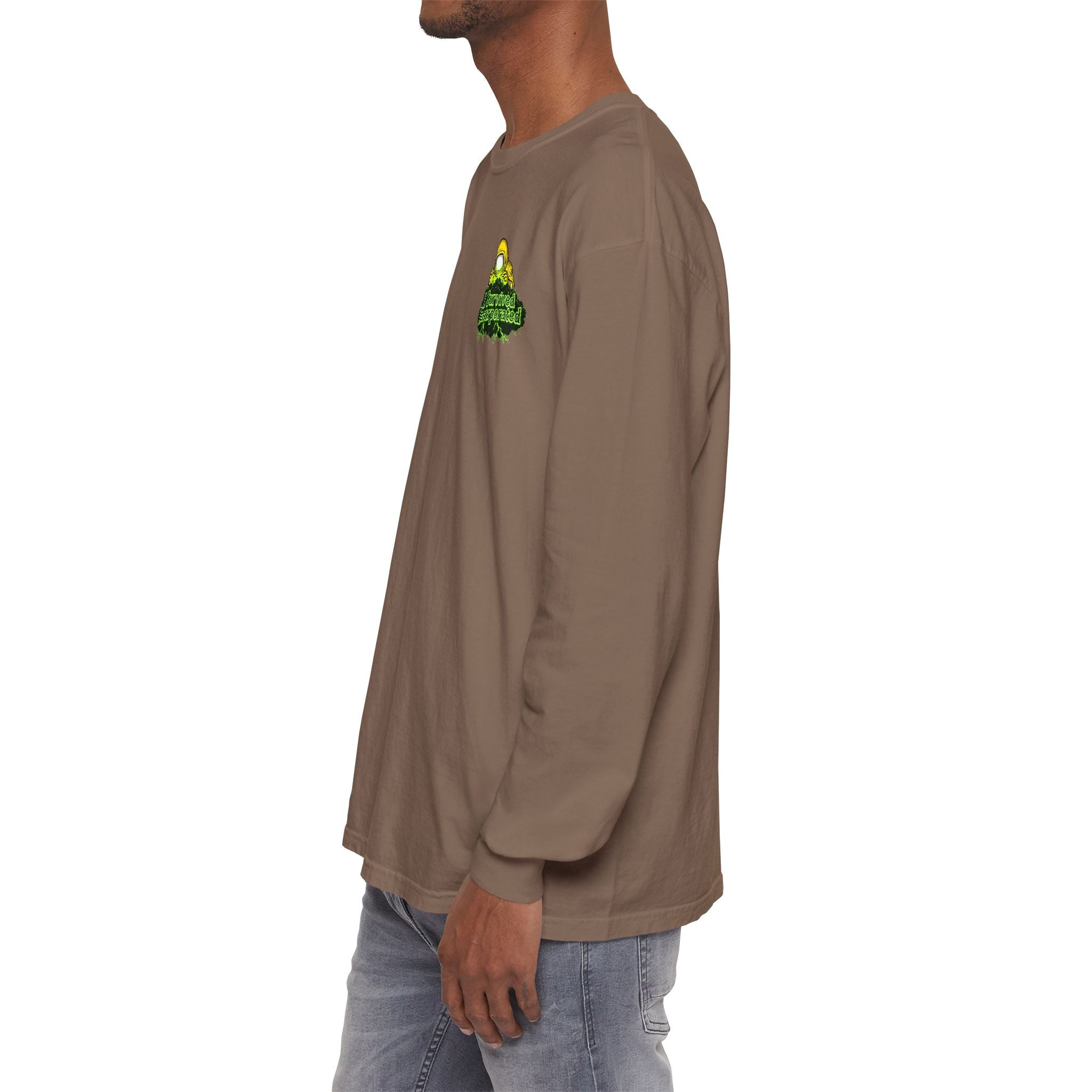I Survived 2020 — "Please Stand By" Test Pattern Toxic Signal Tee Summer Premiere Unisex Garment-Dyed Long Sleeve T-Shirt
