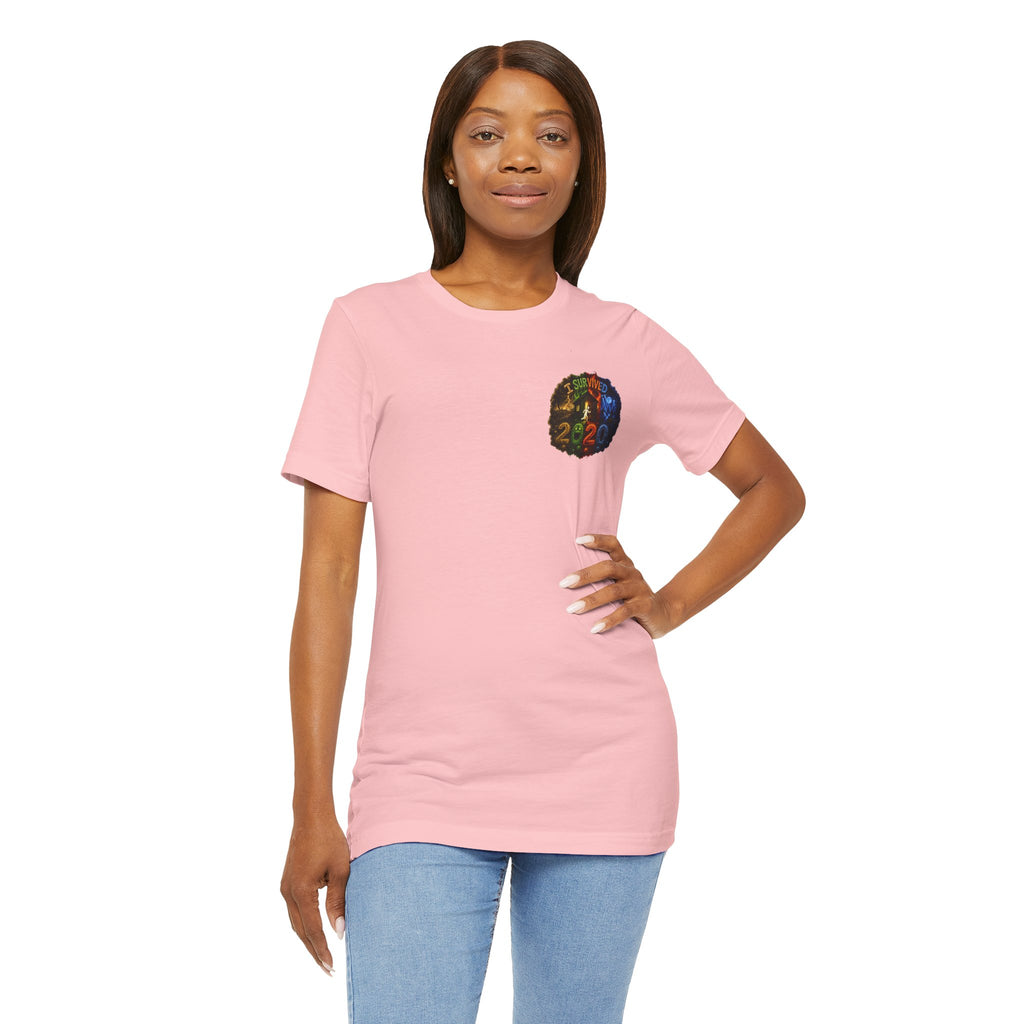 I Survived 2020 — "No Signal" Test Pattern Tee Alien Broadcast Finale Summer Premiere Unisex Jersey Short Sleeve Tee