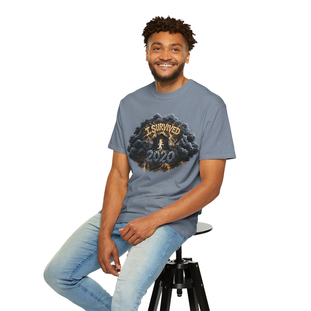 I Survived 2020 — Original Design Teaser Tee | Season 1 Premiere Drop Unisex Garment-Dyed T-shirt