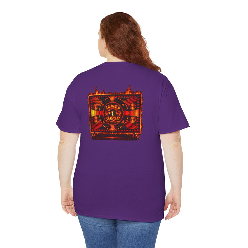 I Survived 2020 — "Please Stand By" Test Pattern Tee Wildfire Signal Edition Summer Premiere Unisex Heavy Cotton Tee