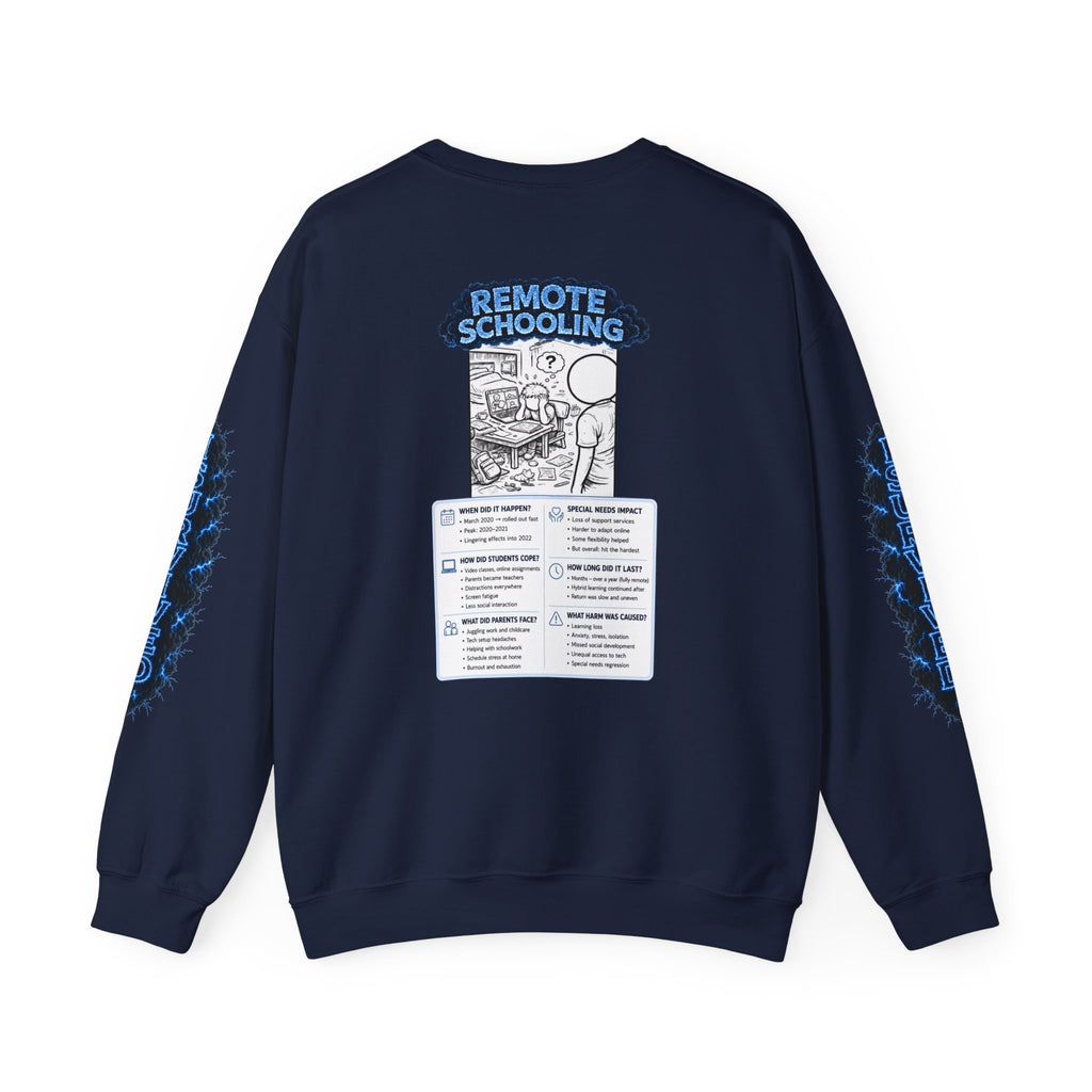 I Survived 2020 — LOCKDOWN S3:E3: Director's Cut Special Edition "Remote Schooling" Unisex Heavy Blend™ Crewneck Sweatshirt