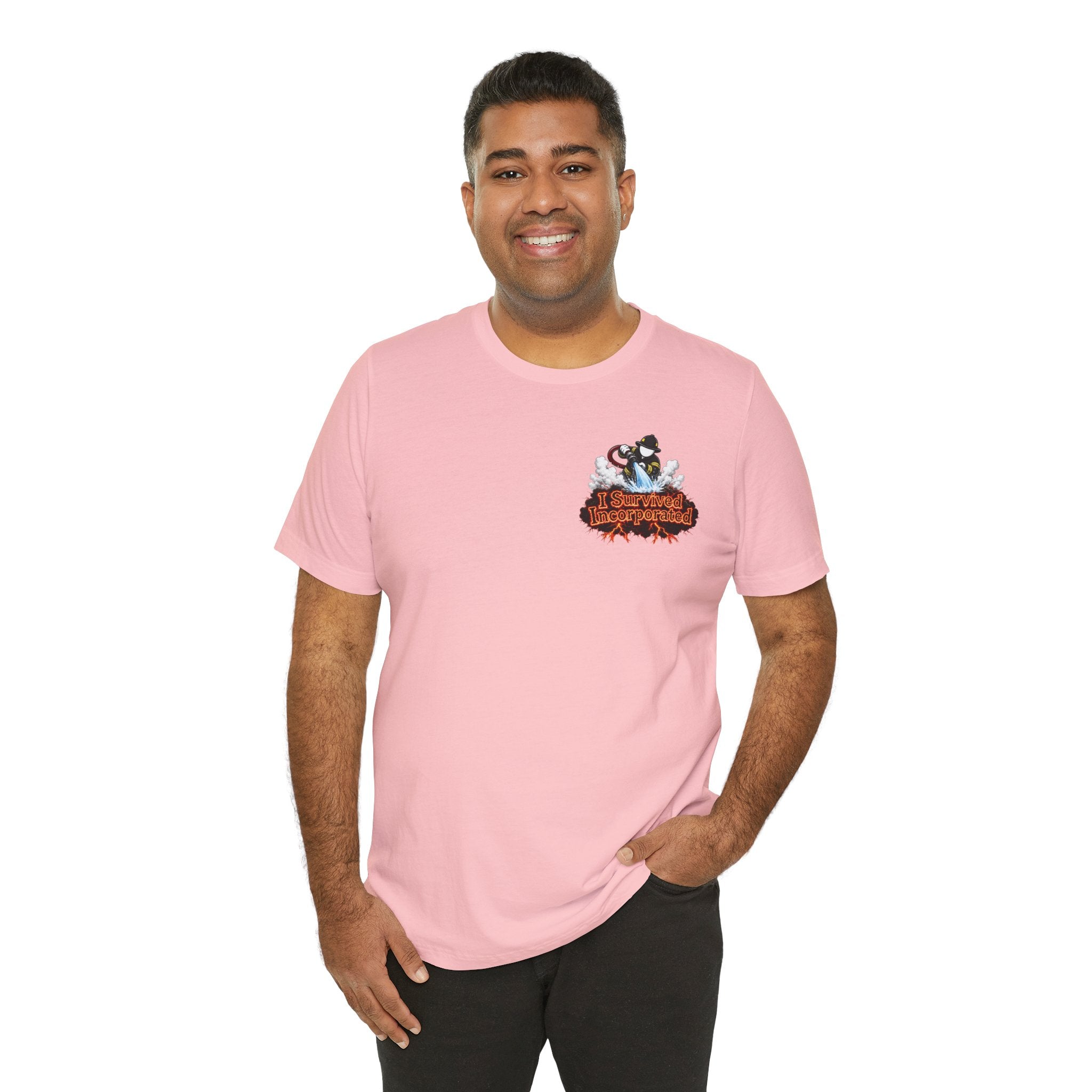 I Survived 2020 — "Please Stand By" Test Pattern Tee Wildfire Signal Edition Summer Premiere Unisex Jersey Short Sleeve Tee