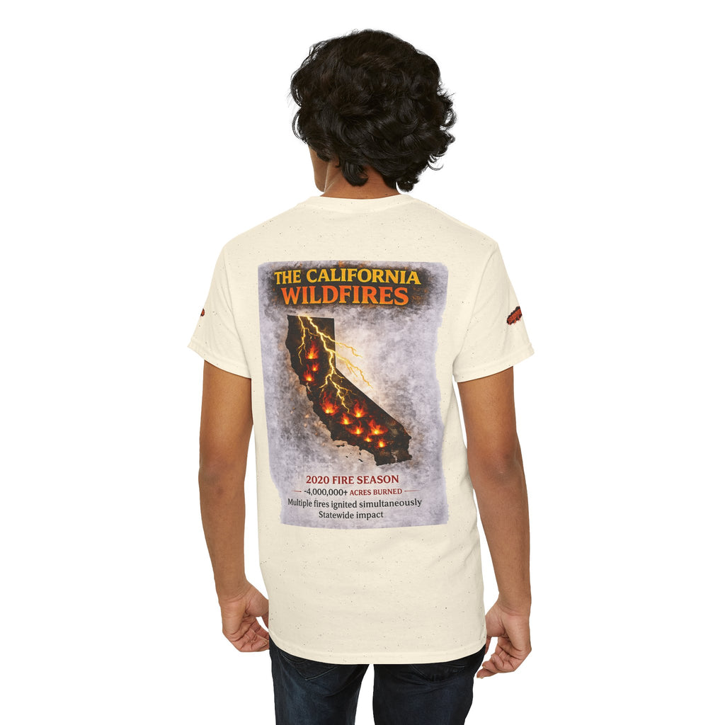 I Survived 2020 — WILDFIRES S2:E3: Director's Cut Special Edition "The California Wildfires" Memorial Unisex Heavy Cotton Tee
