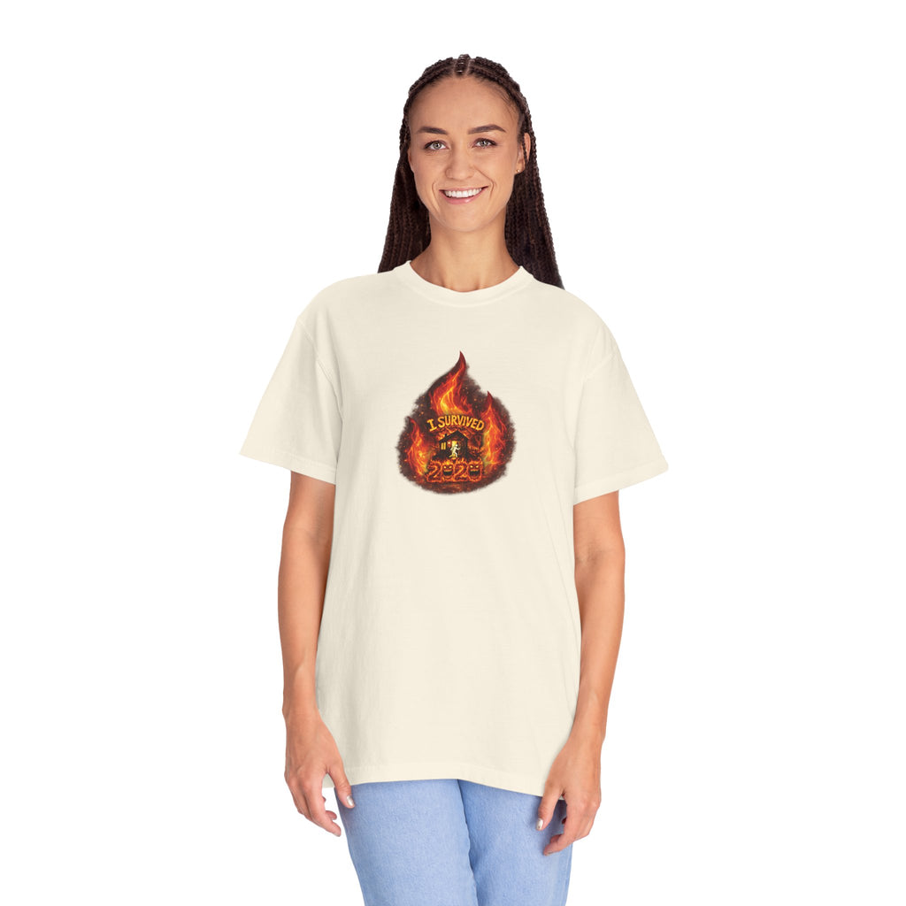 I Survived 2020 — WILDFIRES S2:E4: Director's Cut "Western U.S. Wildfire Season" Memorial Unisex Garment-Dyed T-shirt