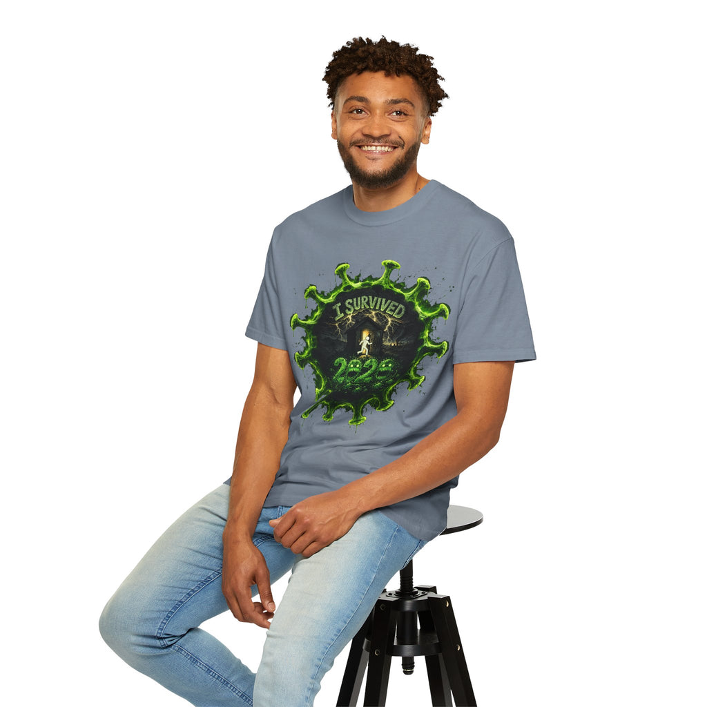 I Survived 2020 — Director's Cut S1:E3 "The Jab!" | Pandemic Edition Unisex Garment-Dyed T-shirt