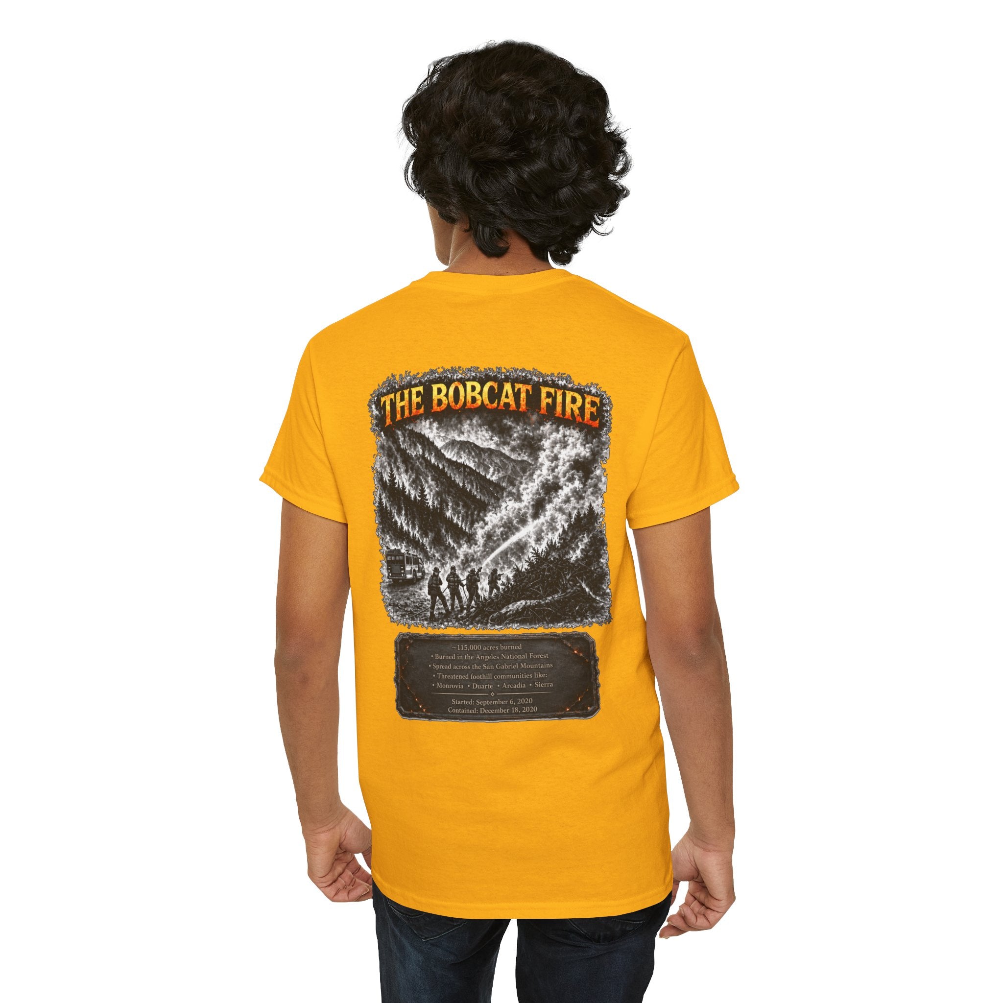 I Survived 2020 — WILDFIRES S2:E2: Director's Cut "The Bobcat Fire" Memorial Unisex Heavy Cotton Tee