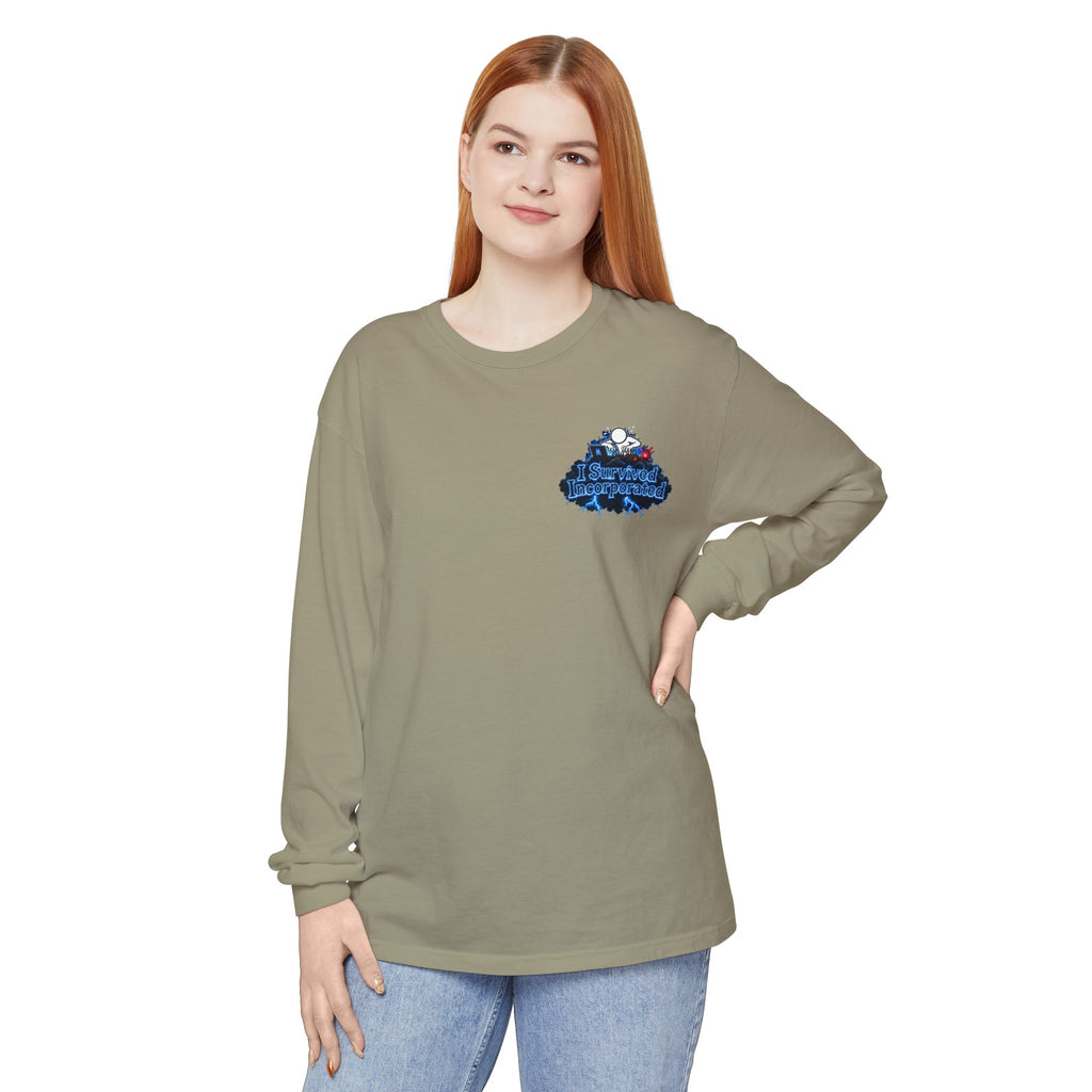 I Survived 2020 — "Please Stand By" Test Pattern Tee Lockdown Edition Summer Exclusive Unisex Garment-Dyed Long Sleeve T-Shirt