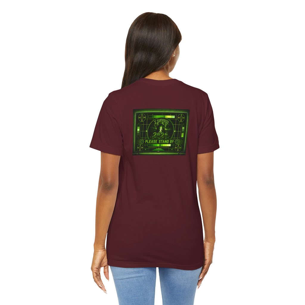 I Survived 2020 — "Please Stand By" Test Pattern Toxic Signal Tee Summer Premiere Unisex Jersey Short Sleeve Tee